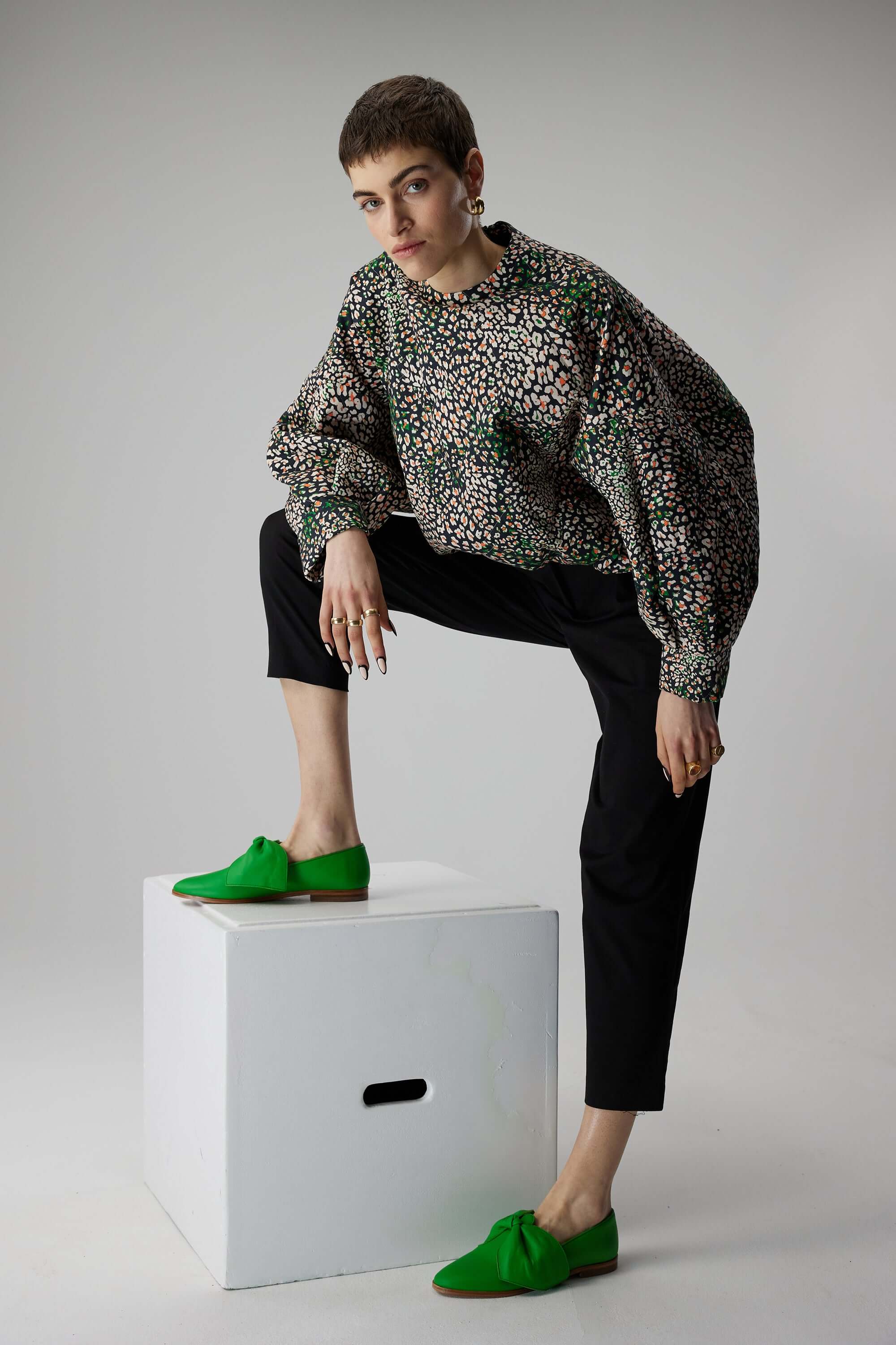 Harlem jumper in wild Leopard print