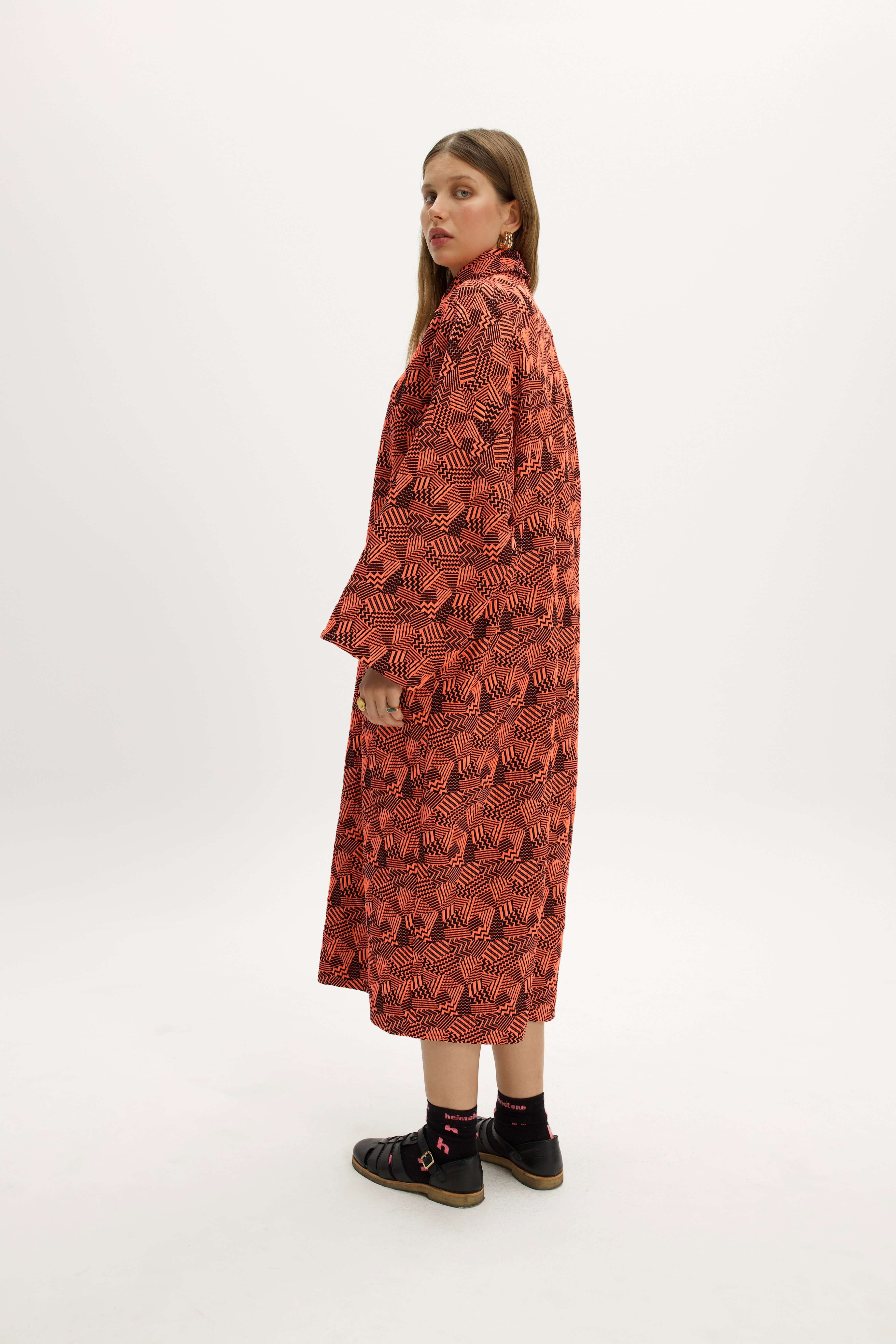 Milo Dress in Neon Ginger Fizz