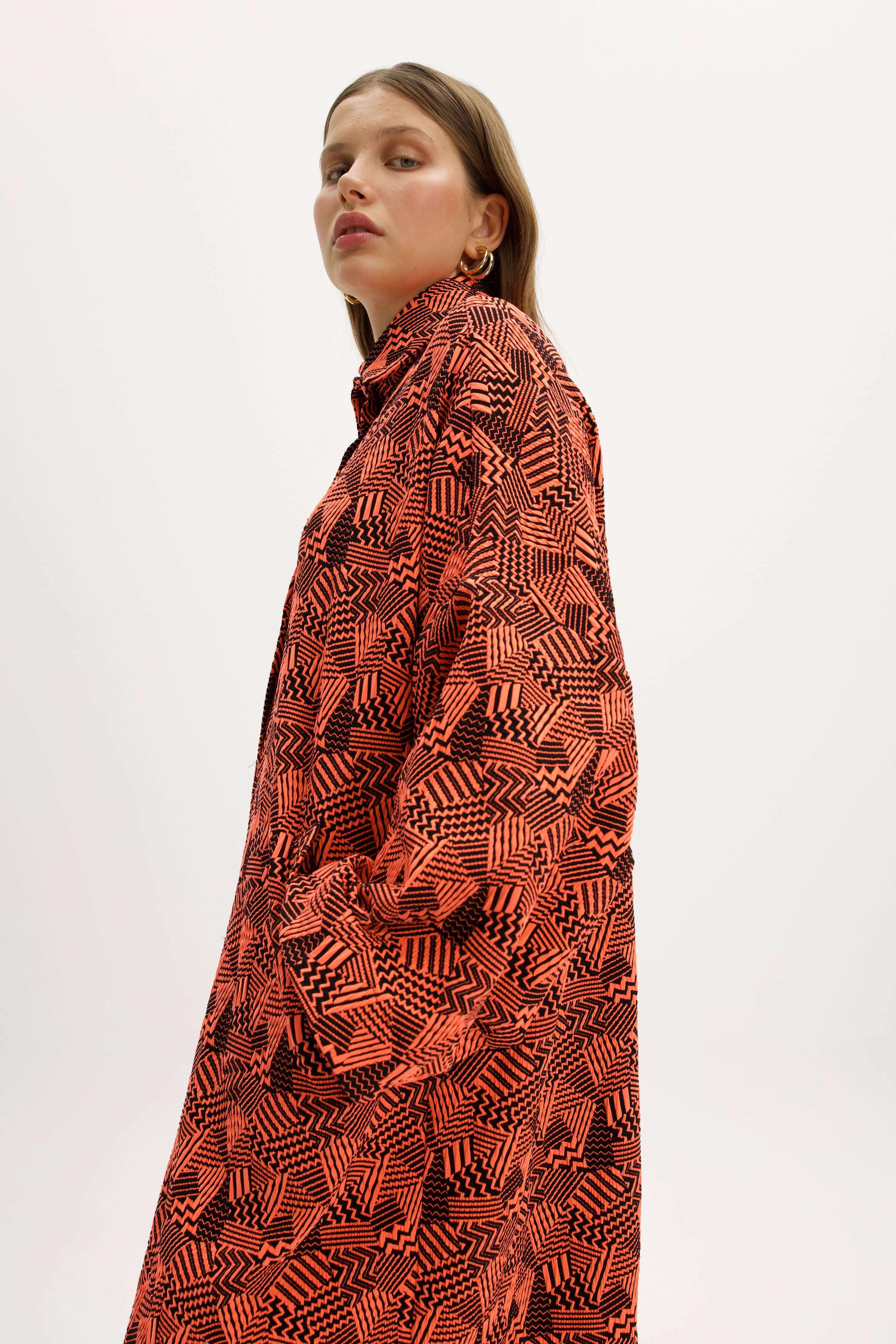 Milo Dress in Neon Ginger Fizz