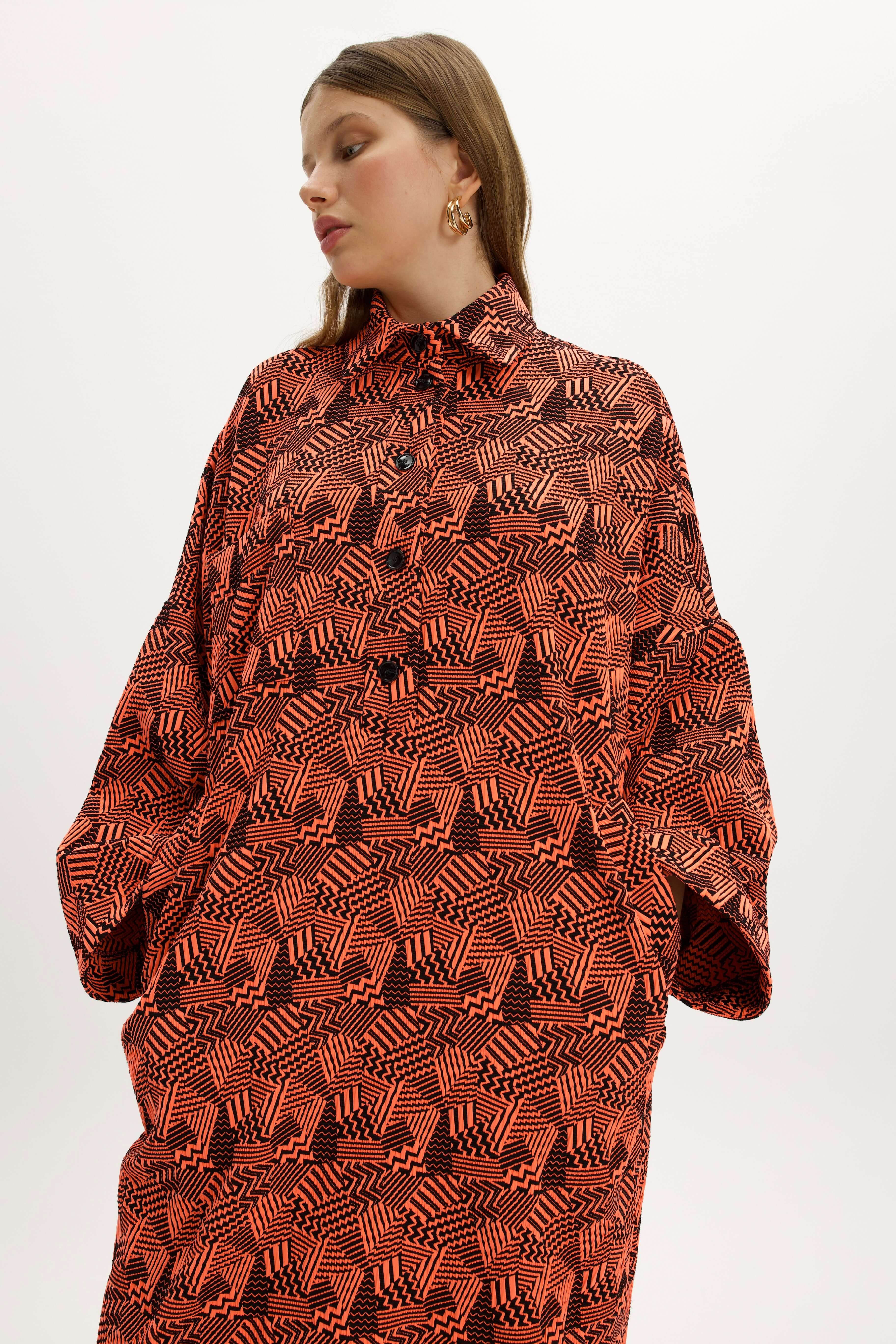 Milo Dress in Neon Ginger Fizz