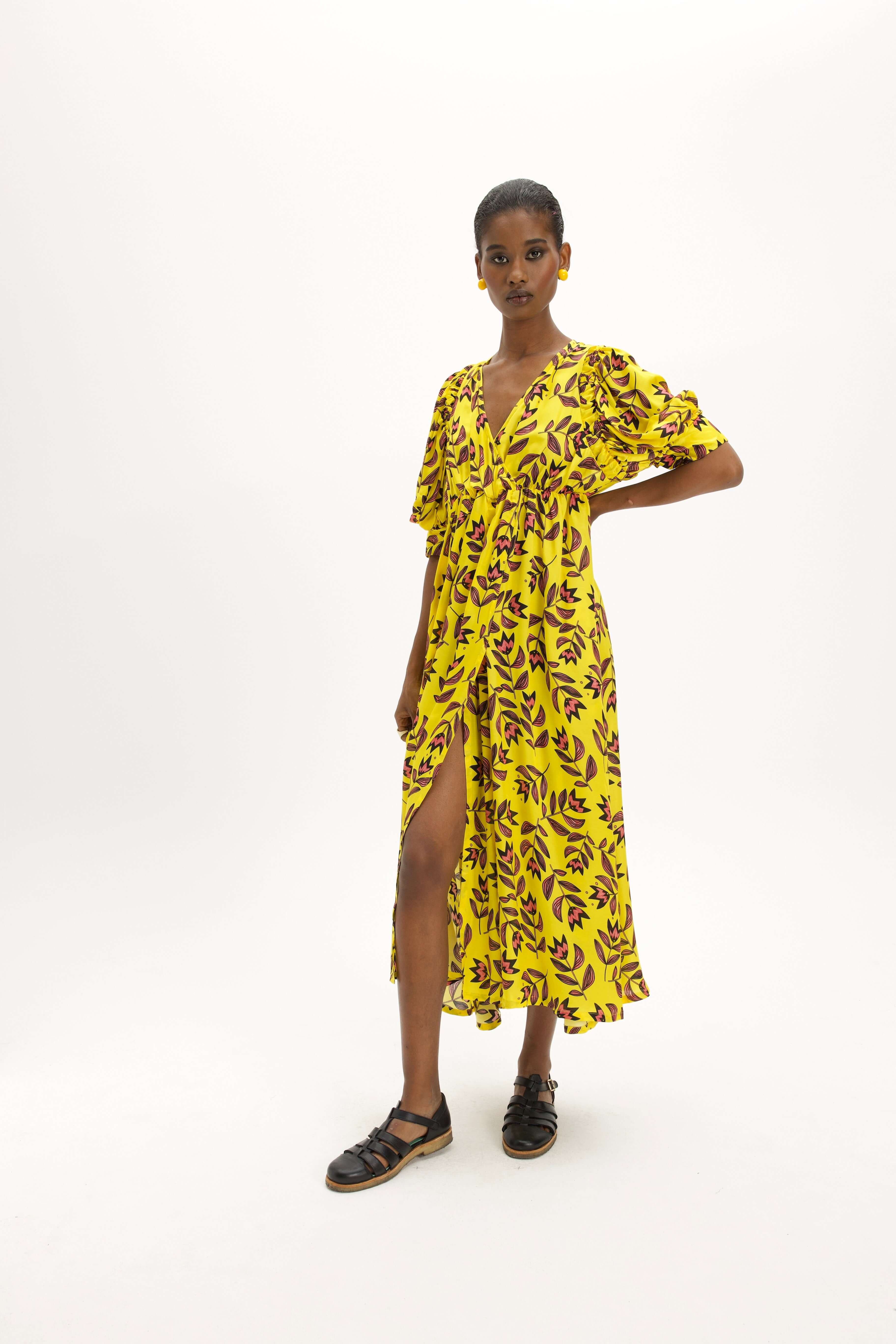 Jim Dress in Moderns Flowers Print