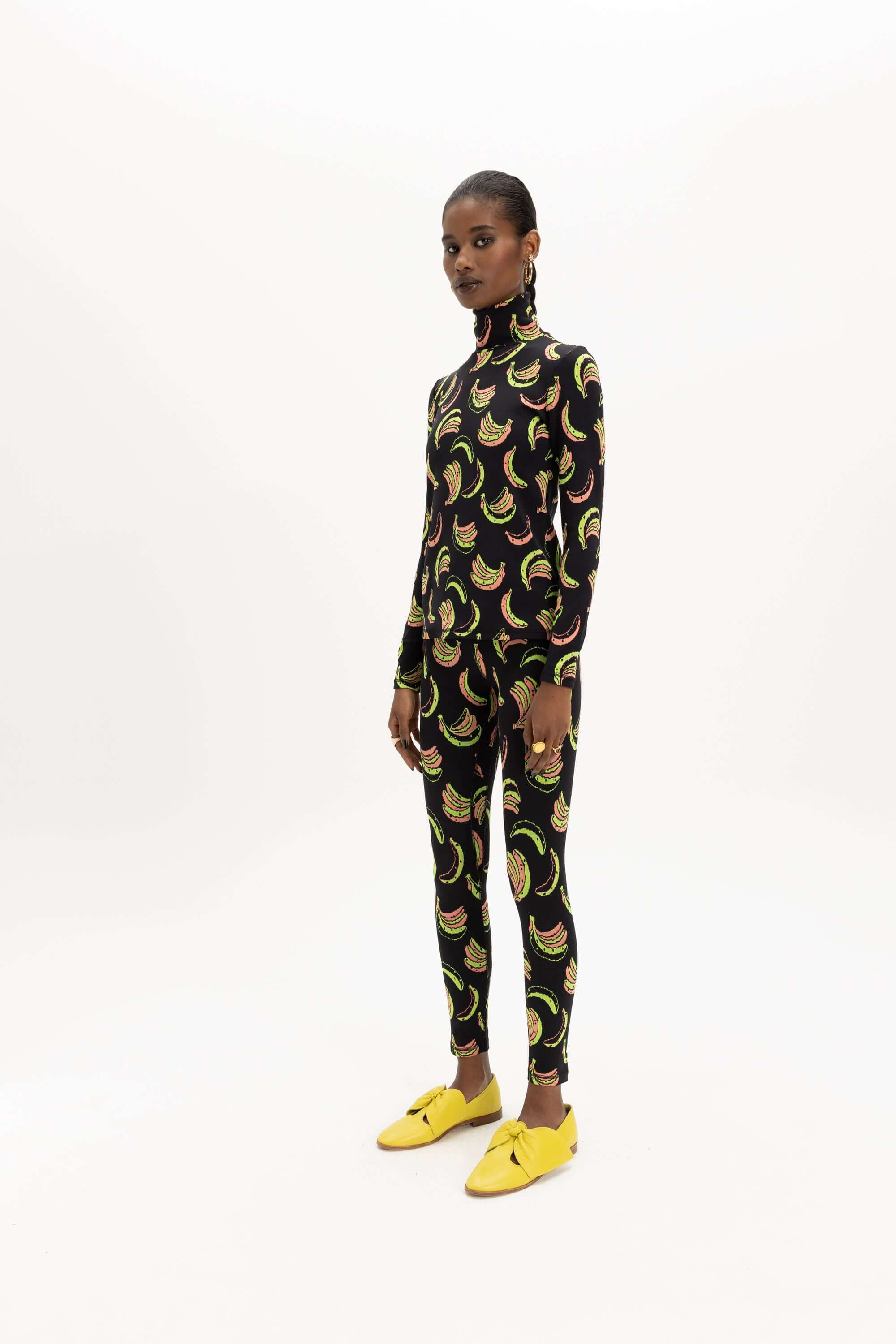 Legging Glue in Banana jersey