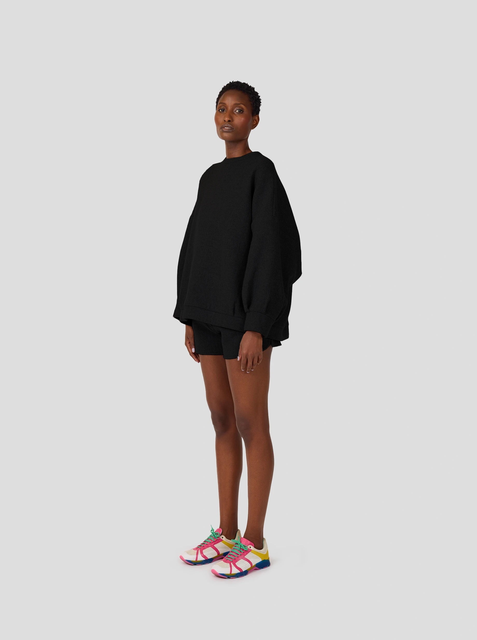 Harlem Jumper in Black Woolen Cashmere