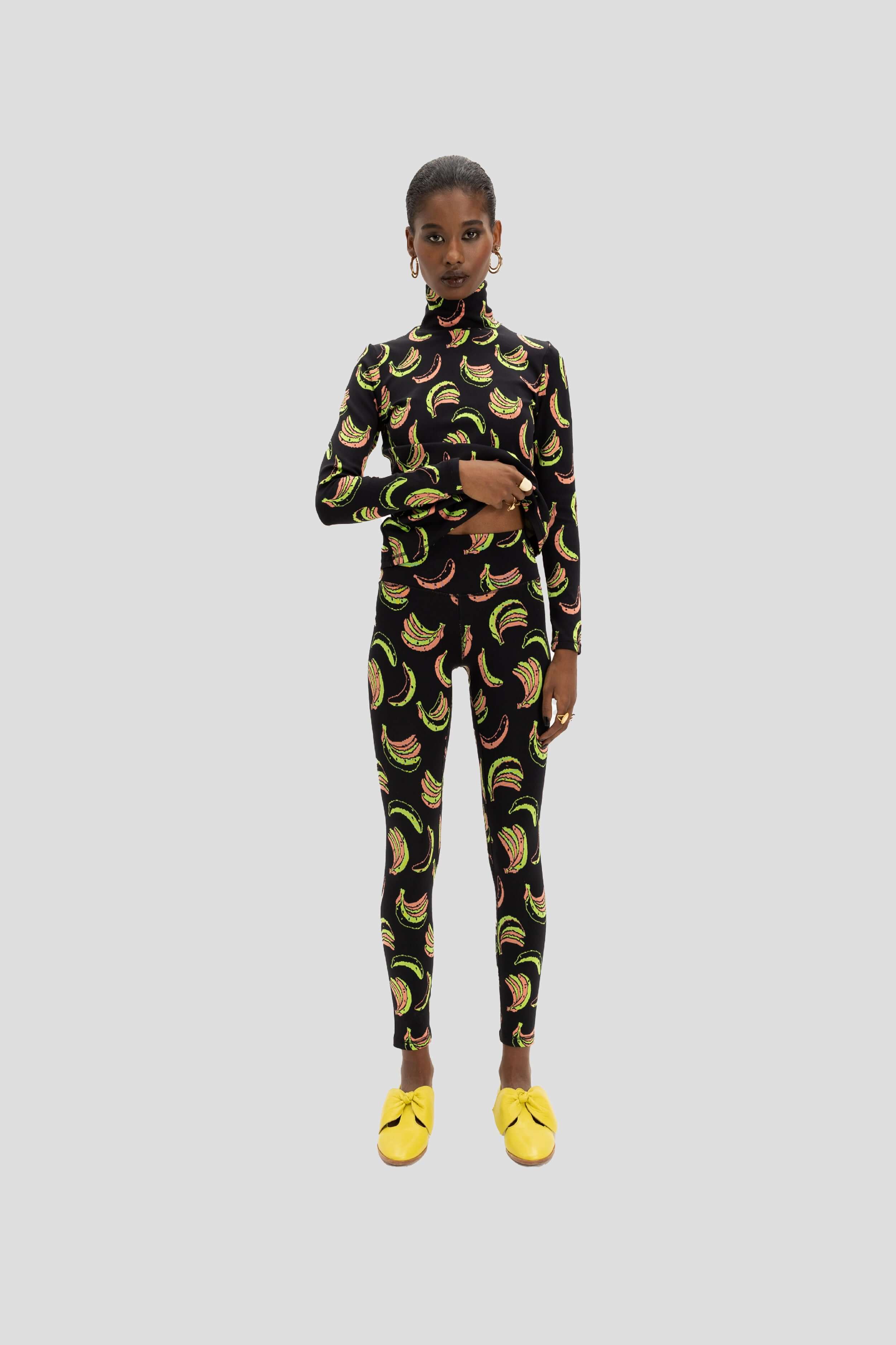 Legging Glue in Banana jersey
