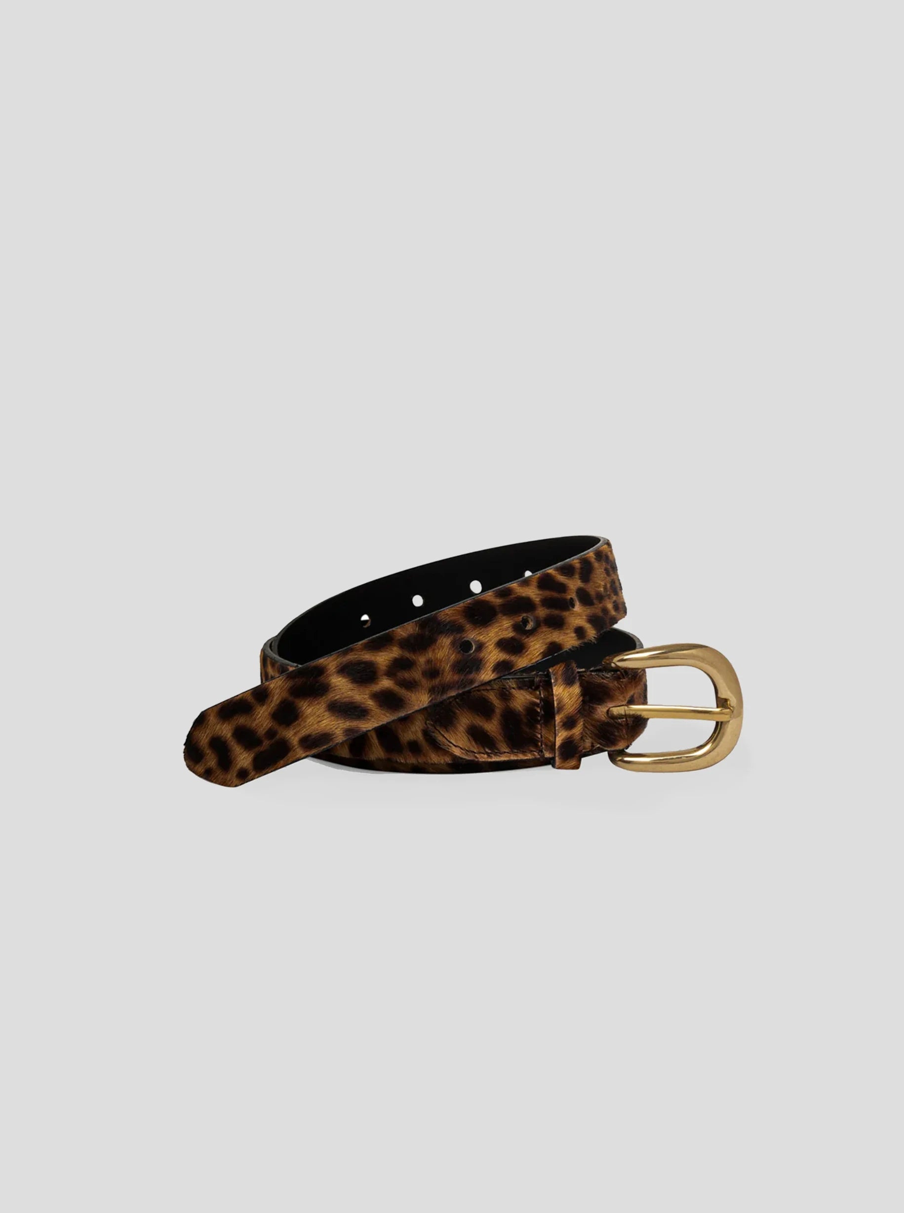 Belt in Leopard printed leather