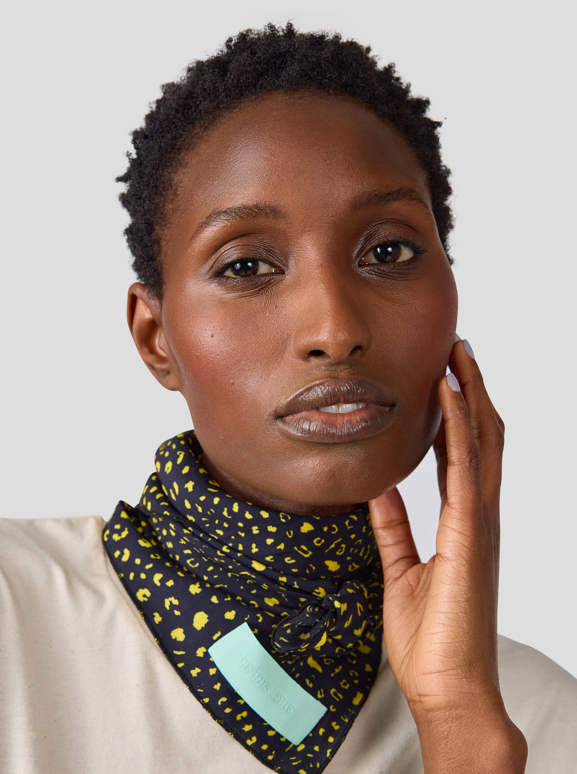 Bandana in Black Leopard