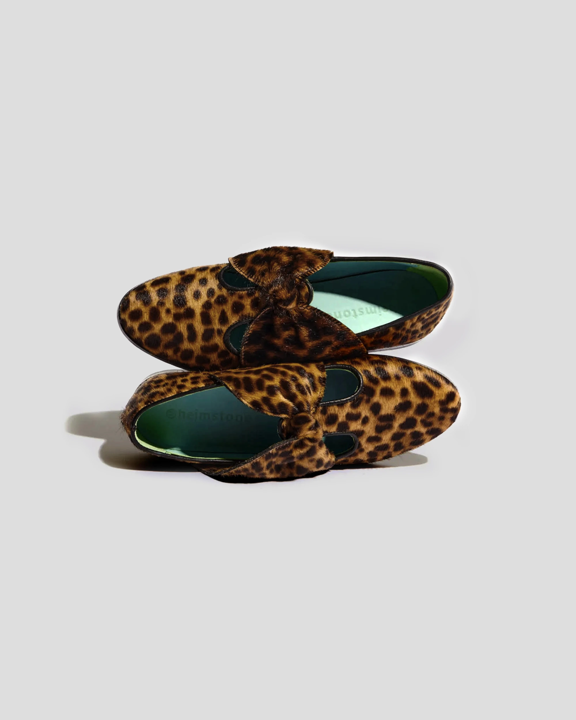 BB Ballerina Shoes in Leopard Printed Leather