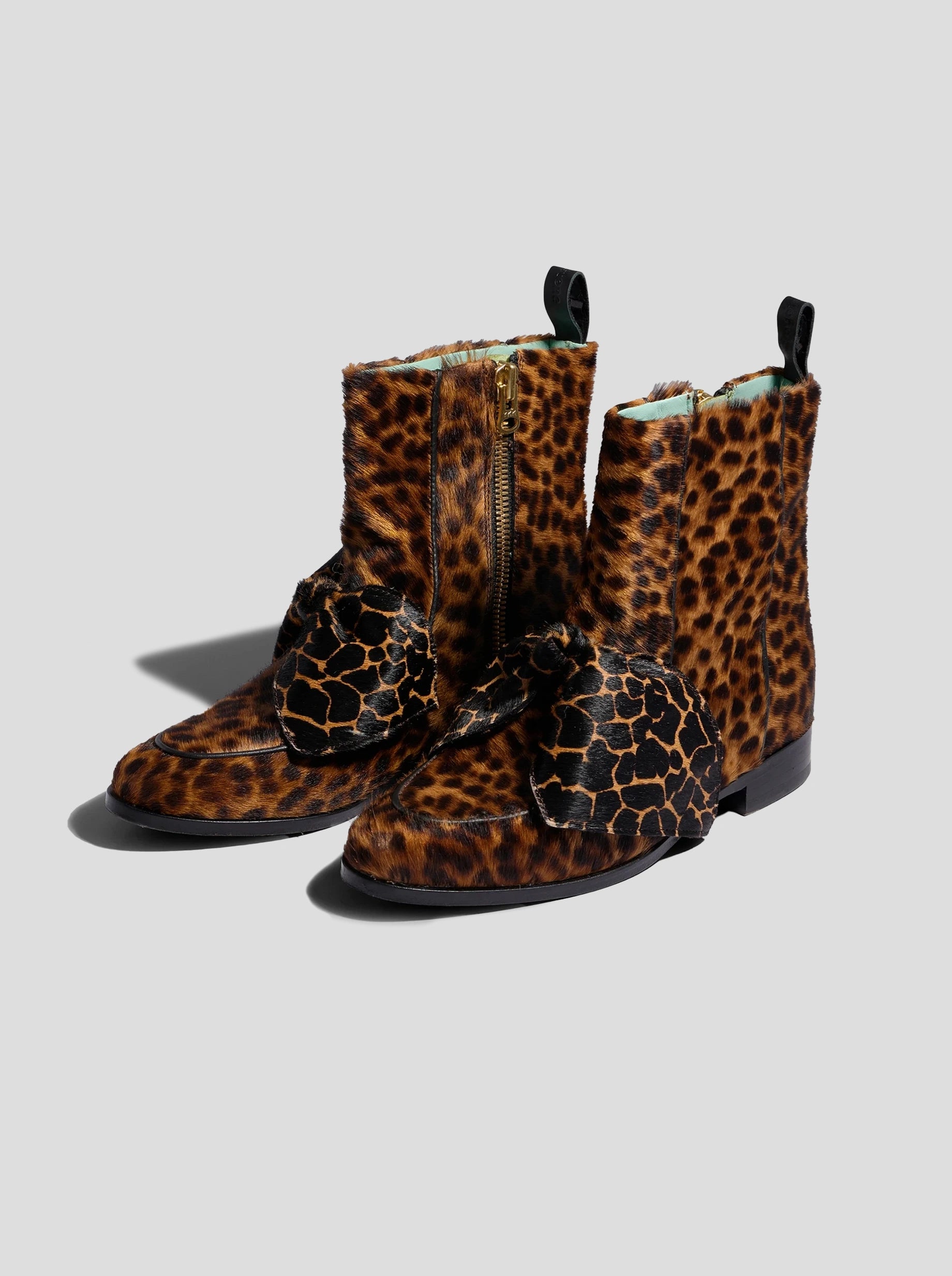 BB Boots in Leopard & Giraffe Printed Leather