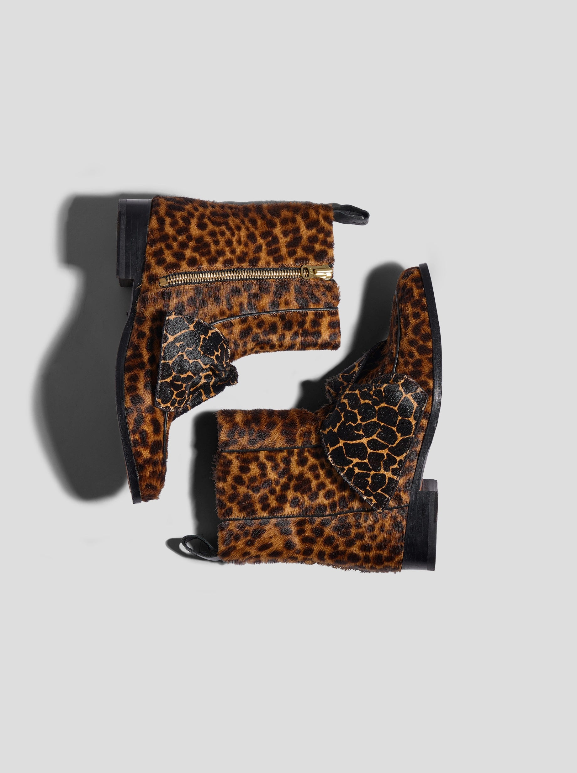 BB Boots in Leopard & Giraffe Printed Leather