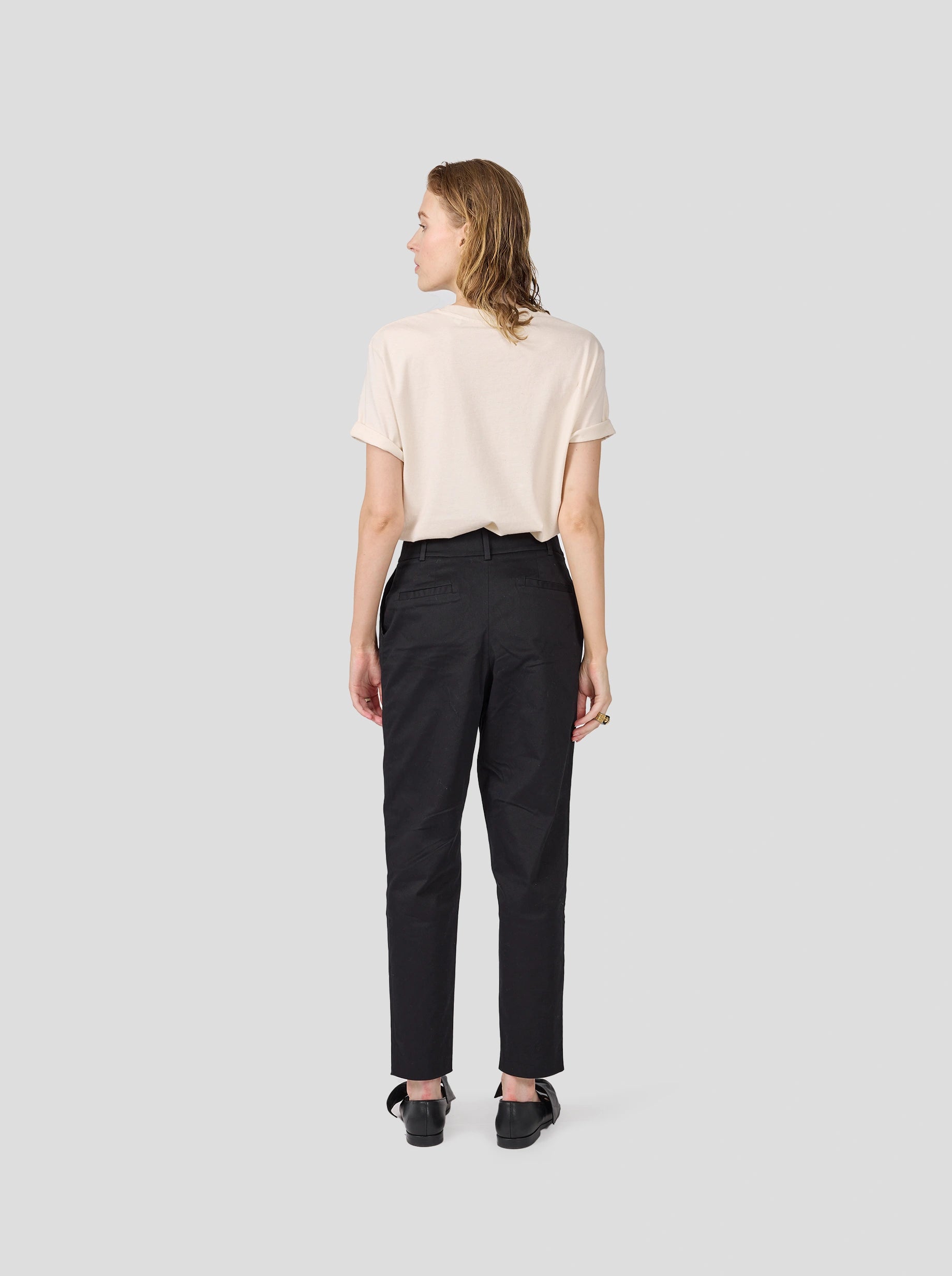 Gabriel Pants in Black Cotton