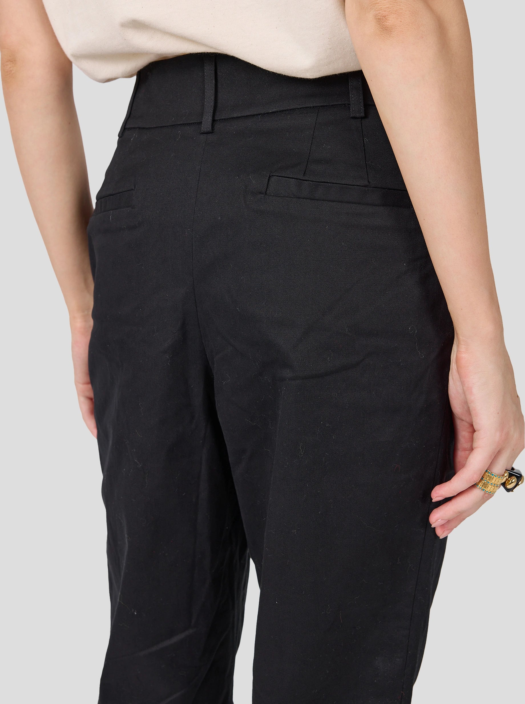 Gabriel Pants in Black Cotton