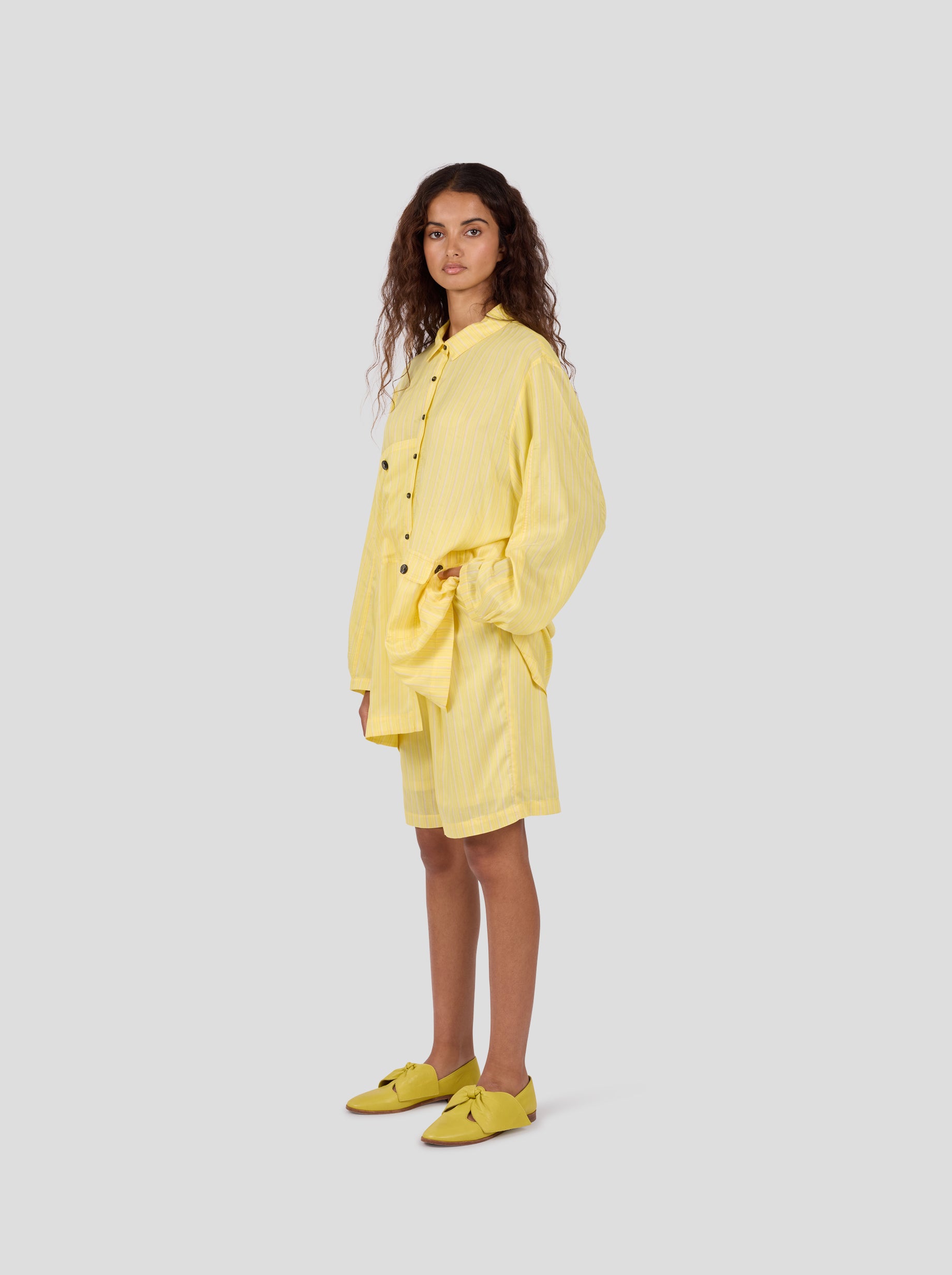 Moor Bermuda in Limoncello Stripes