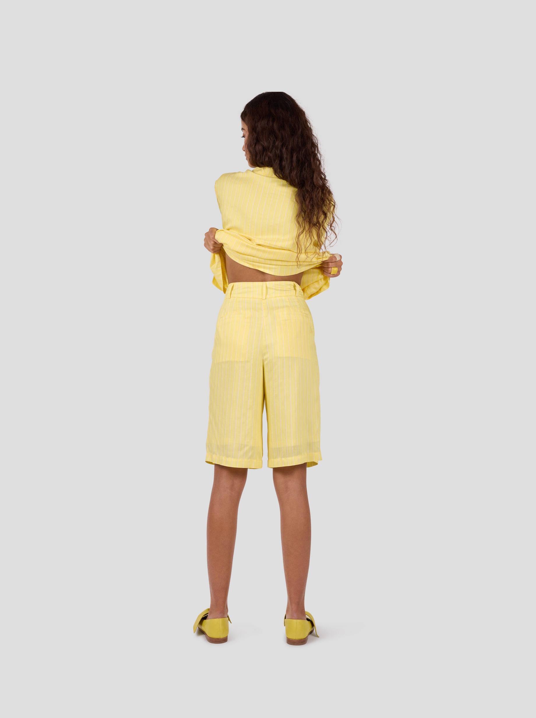 Moor Bermuda in Limoncello Stripes