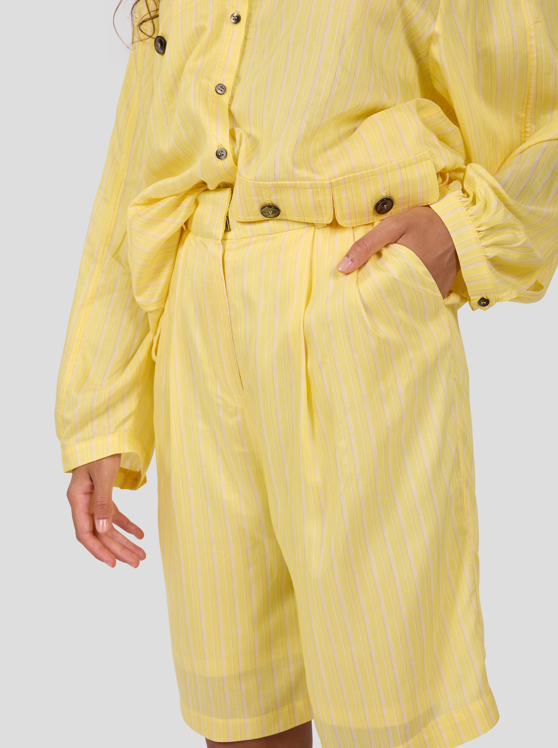 Moor Bermuda in Limoncello Stripes