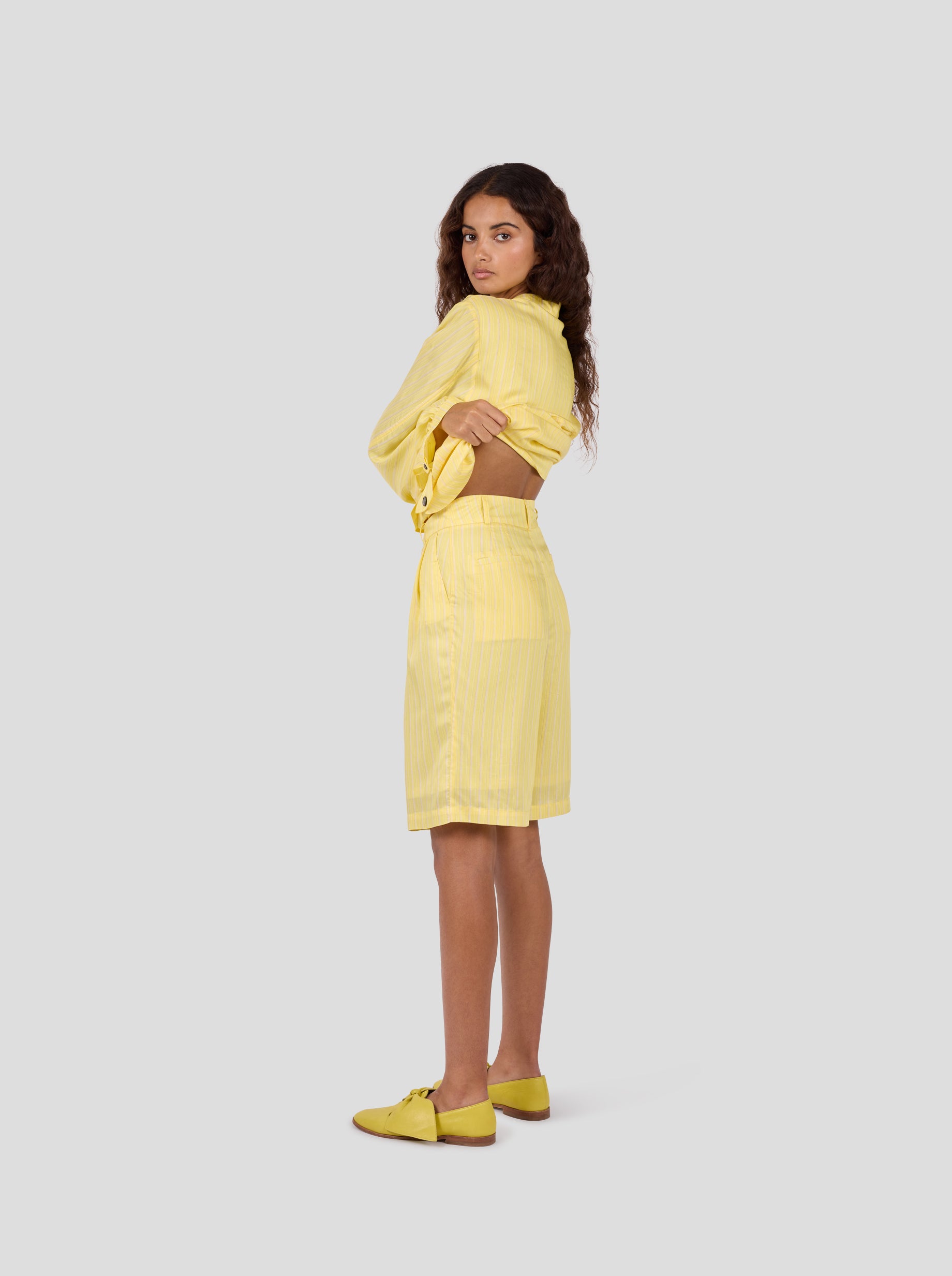 Moor Bermuda in Limoncello Stripes
