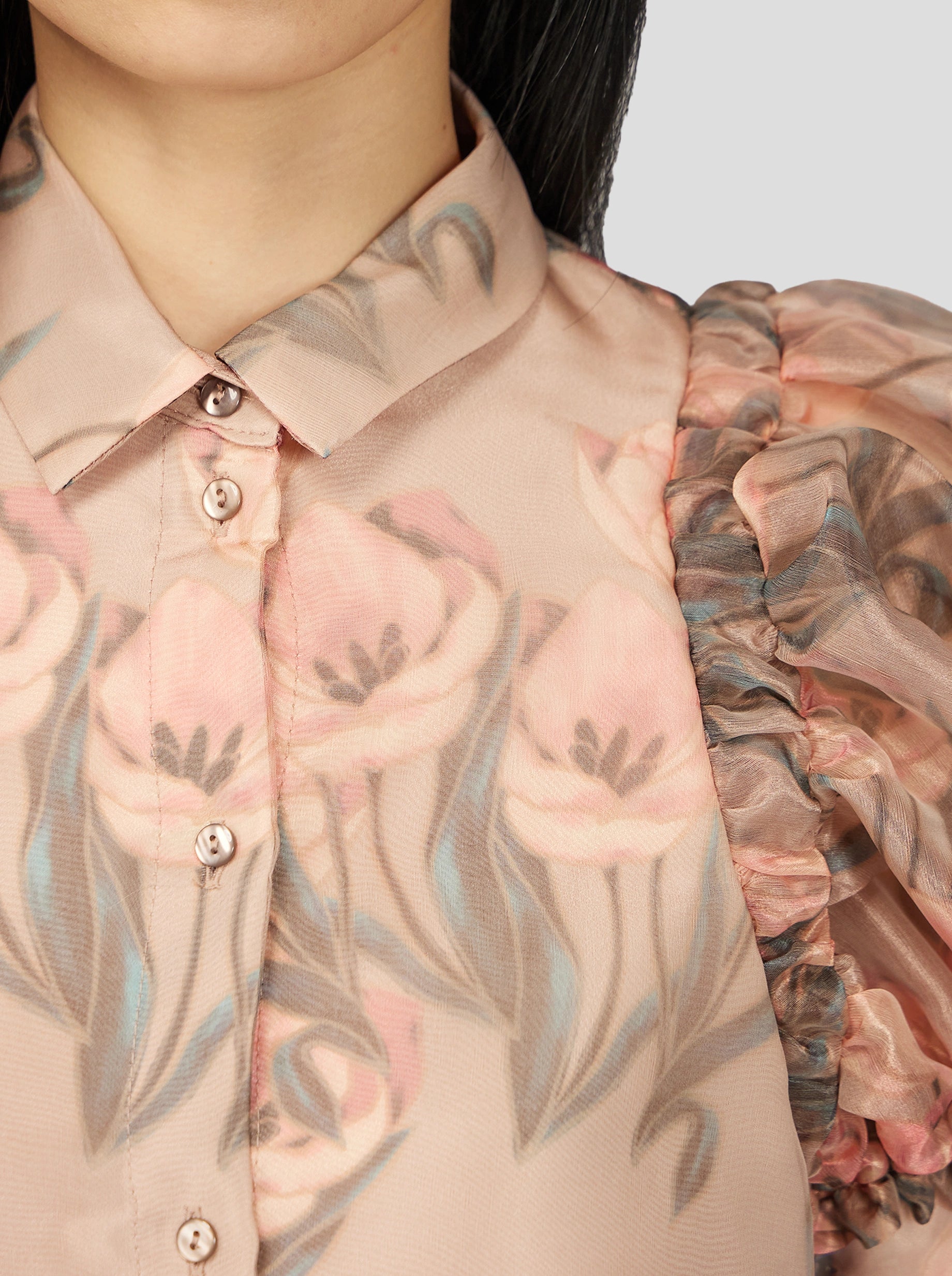 Lex Shirt in Ume Organza