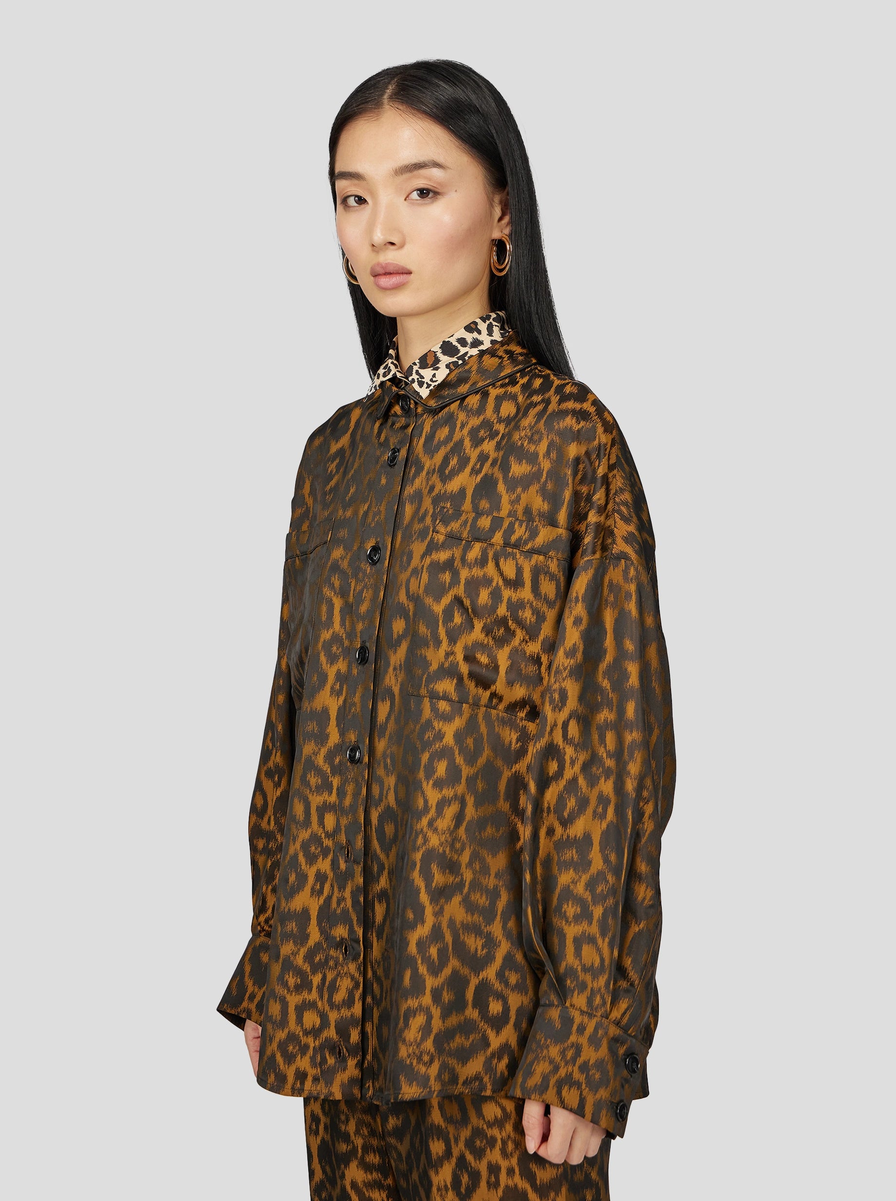 ASTRÉE SHIRT IN BRONZE LEOPARD