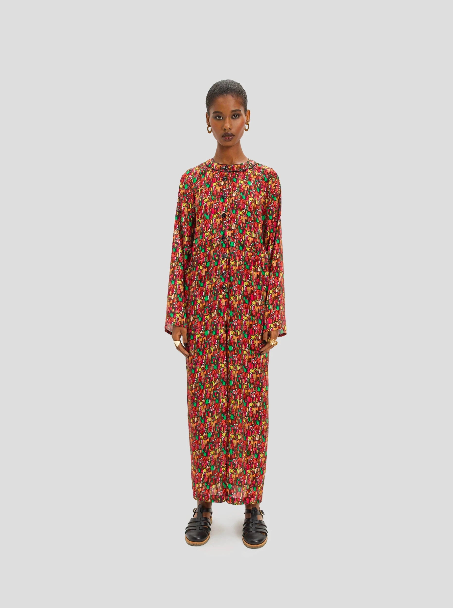 Yoka Jumpsuit in Crowd Print