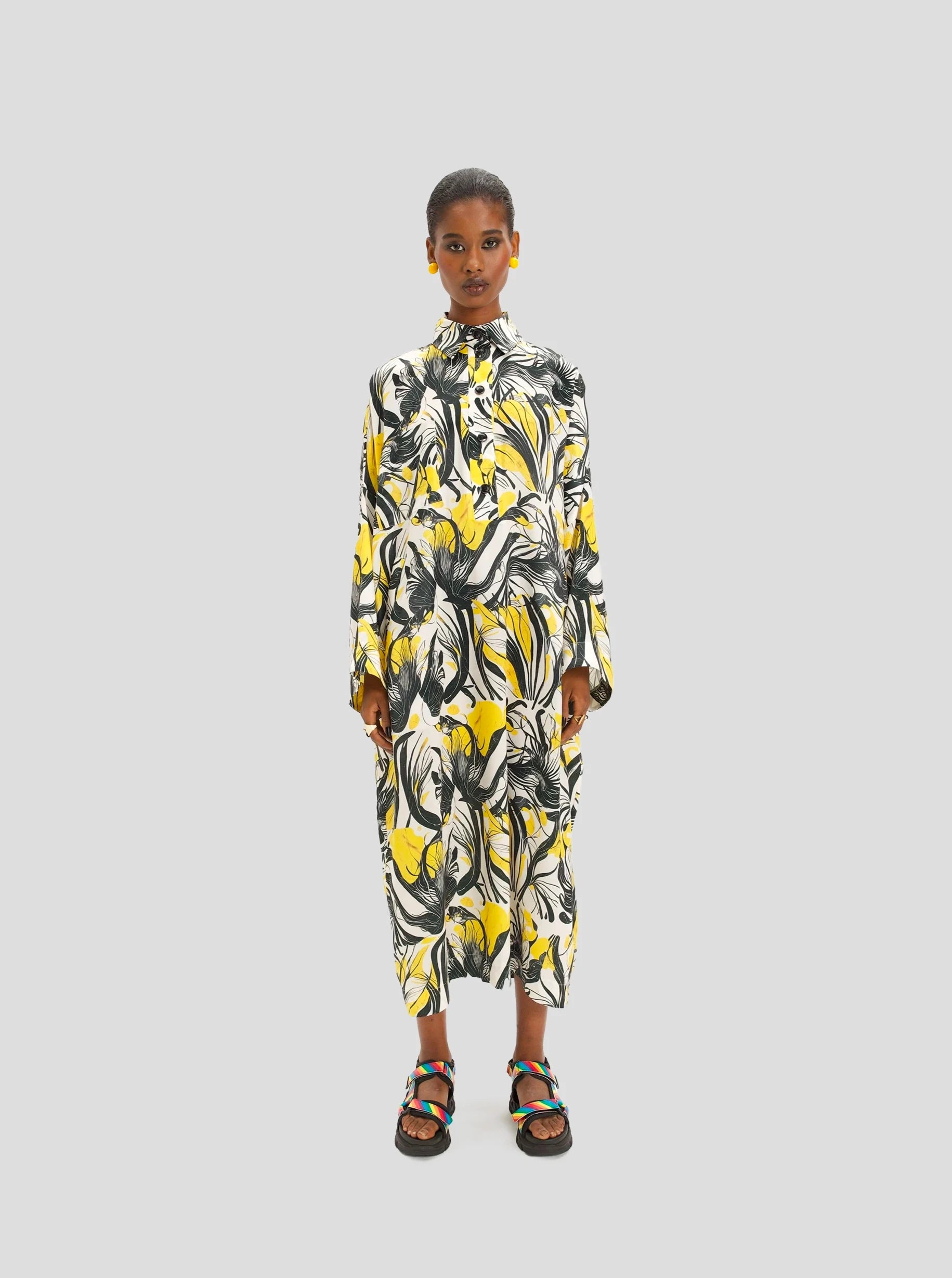 Milo Dress in Seaweed In Motion Print