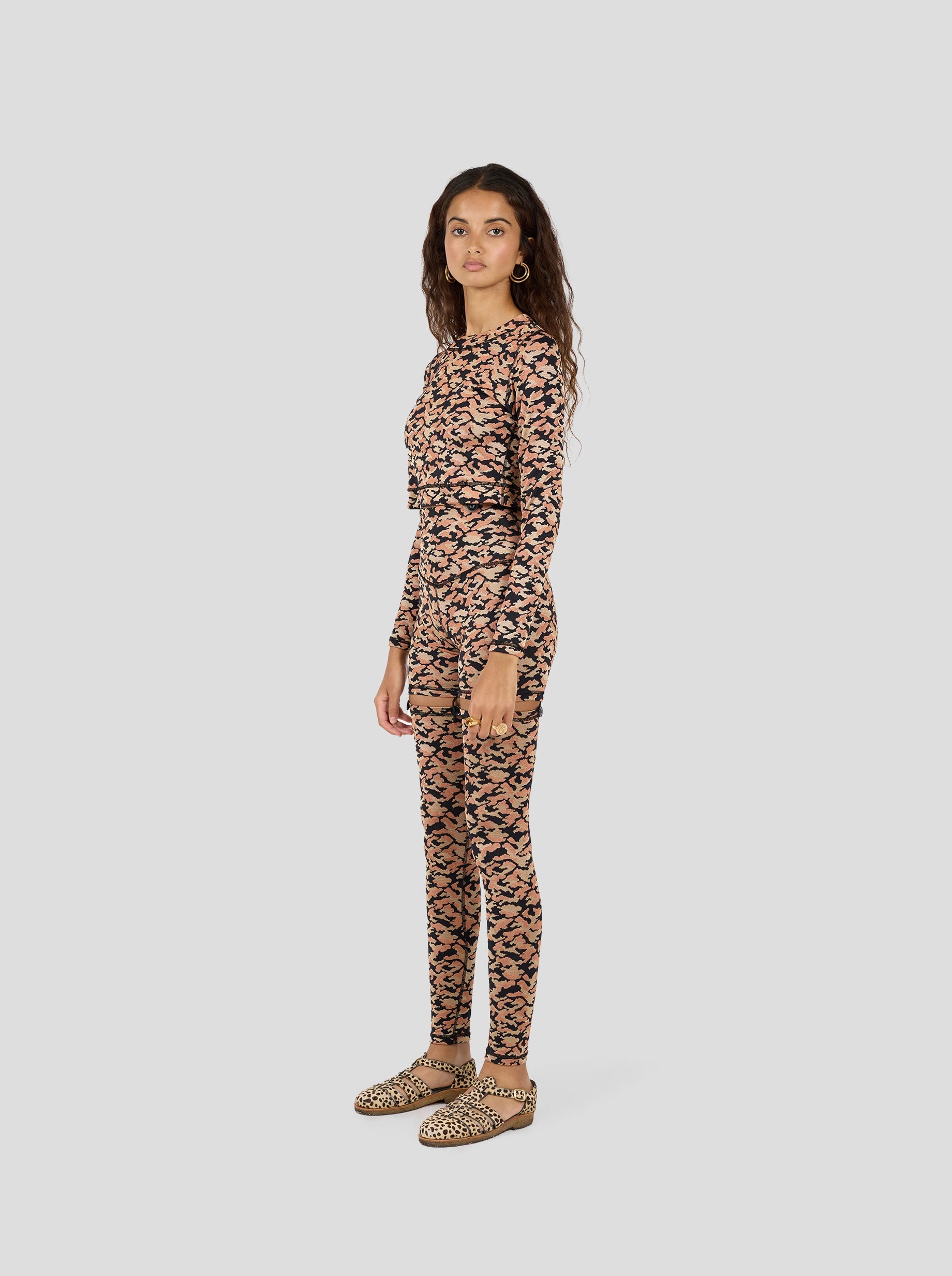 Lexxie jumpsuit in Feline knit