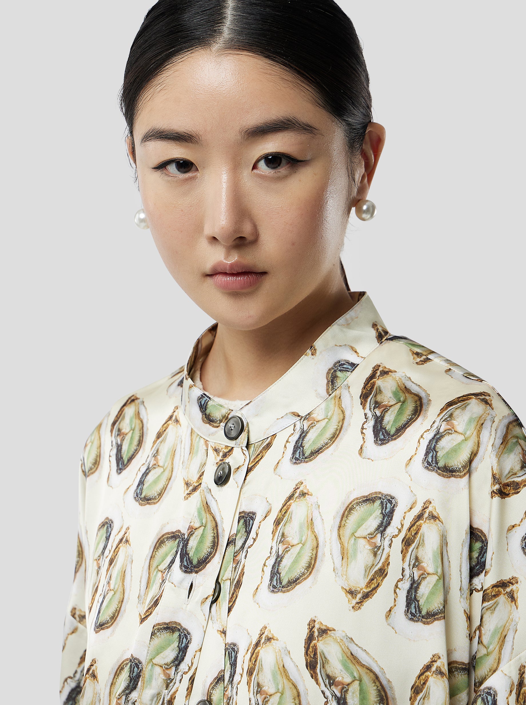 Pixie shirt in Lustruous Oyster print