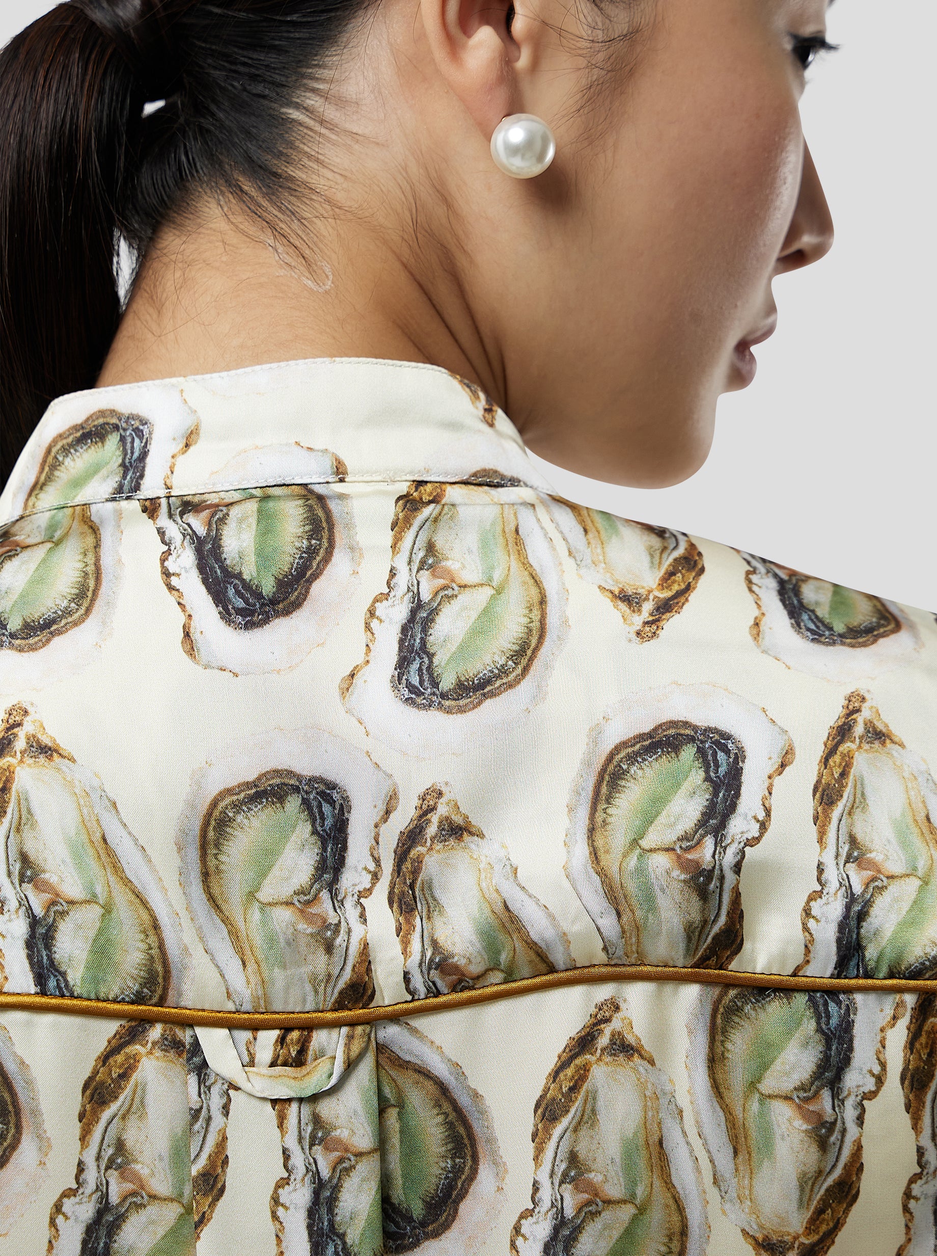 Pixie shirt in Lustruous Oyster print