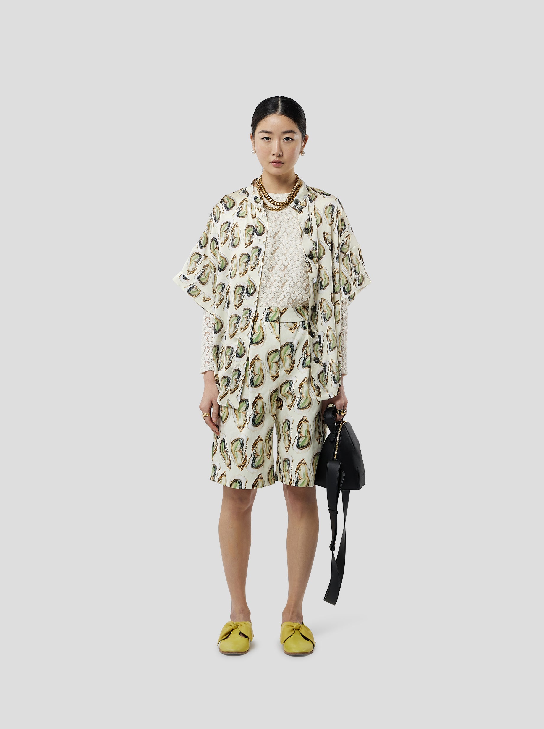 Pixie shirt in Lustruous Oyster print