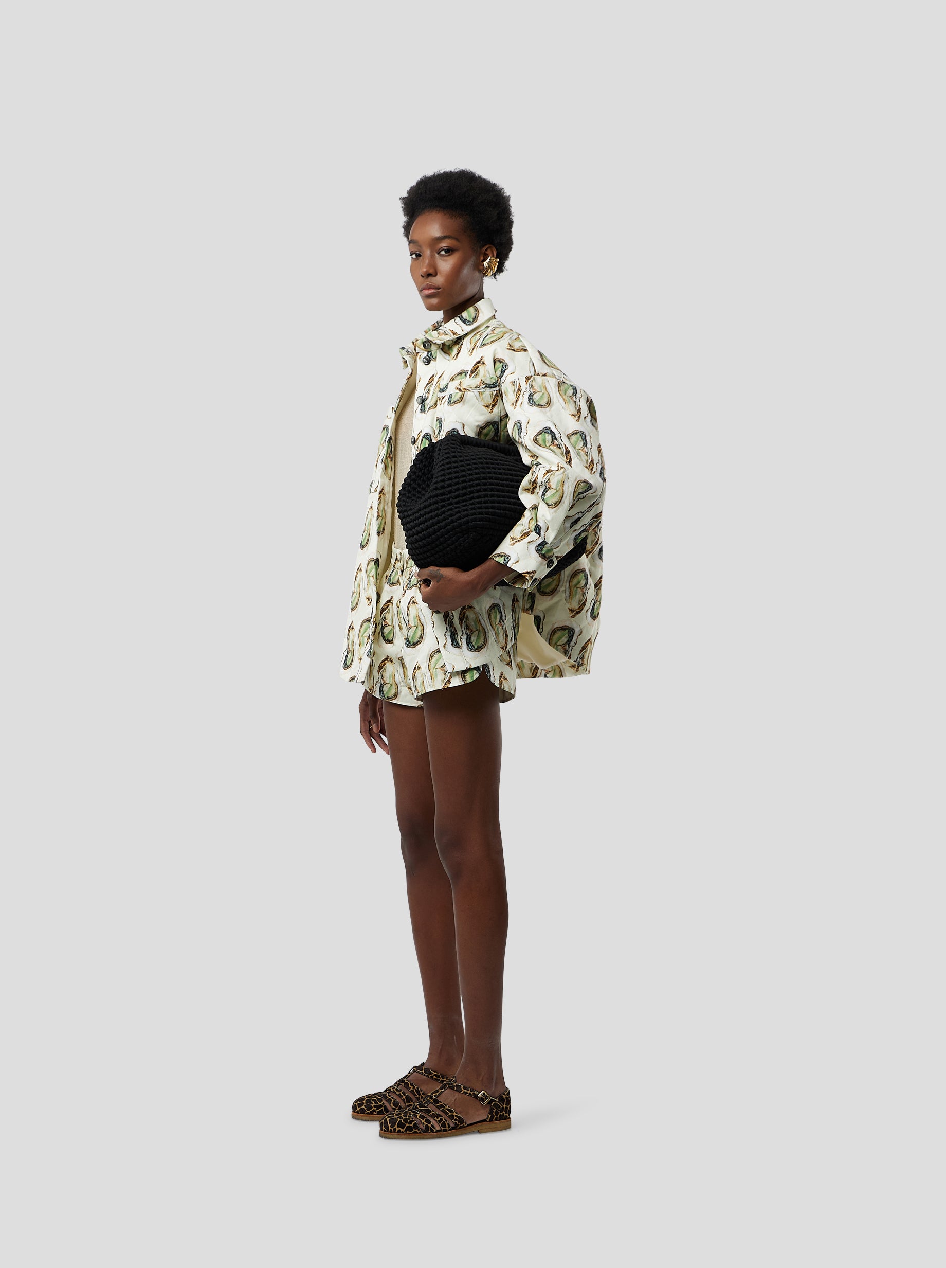 Astrée shirt in Oyster print on Denim