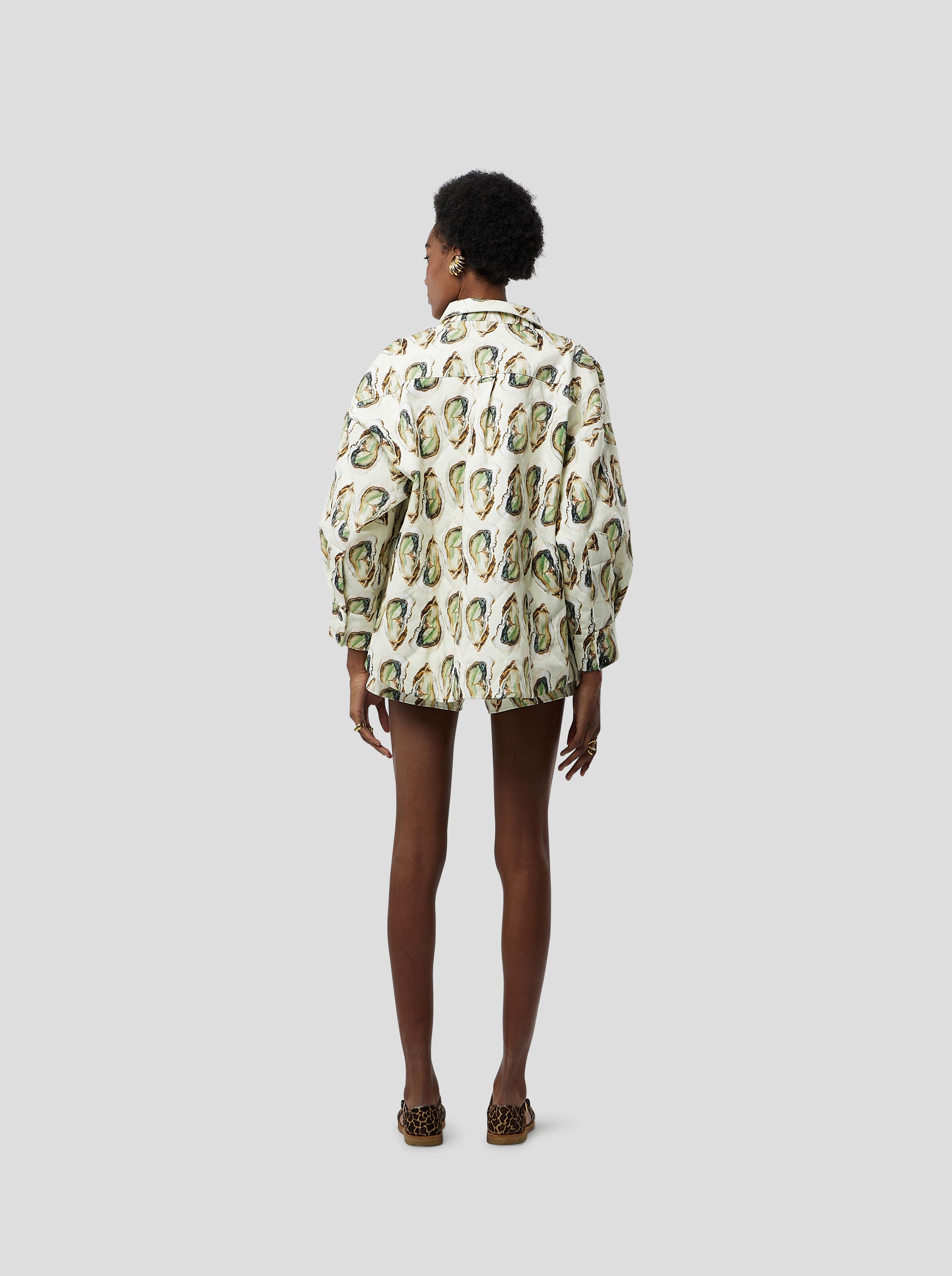 Astrée shirt in Oyster print on Denim