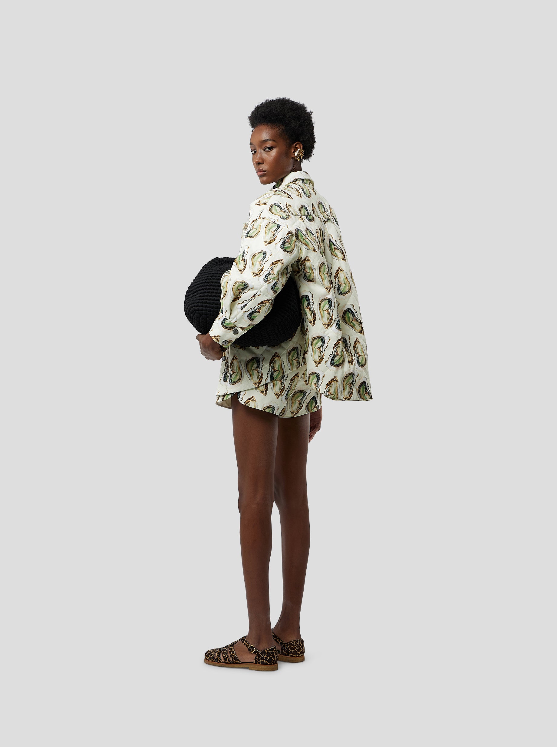 Astrée shirt in Oyster print on Denim