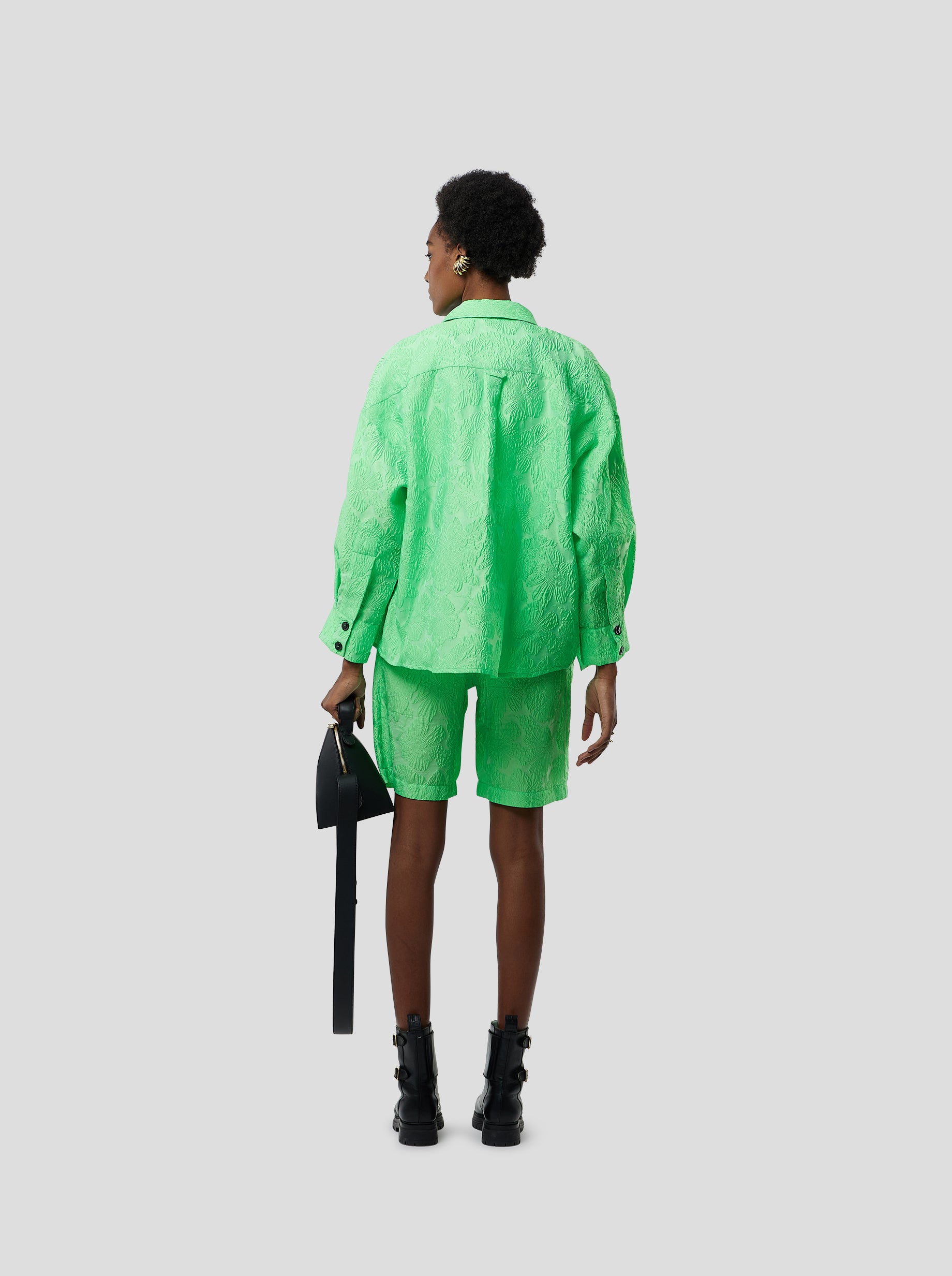 Astrée shirt in embossed Cactus
