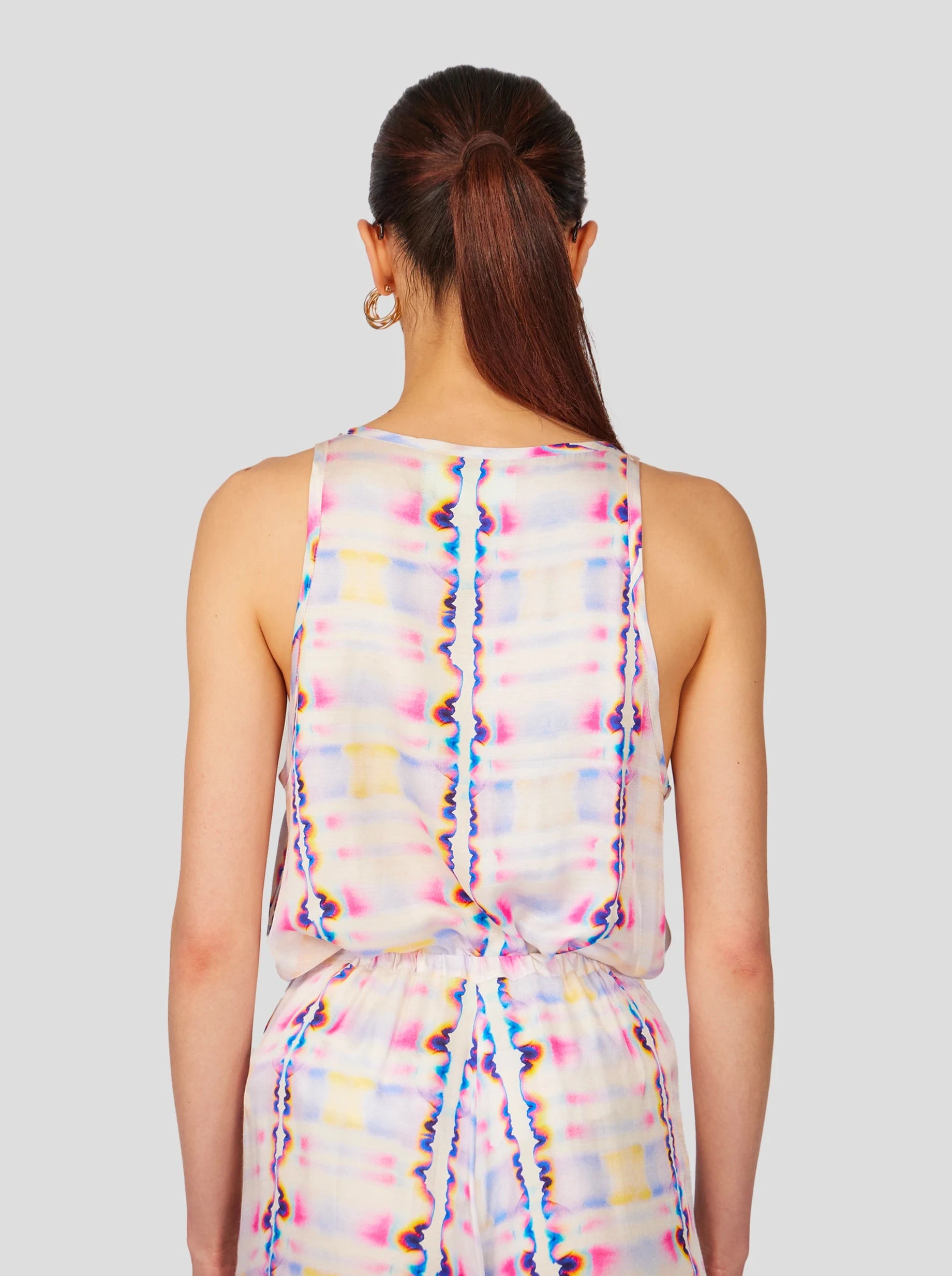 Deva Top in Blotting Paper Print