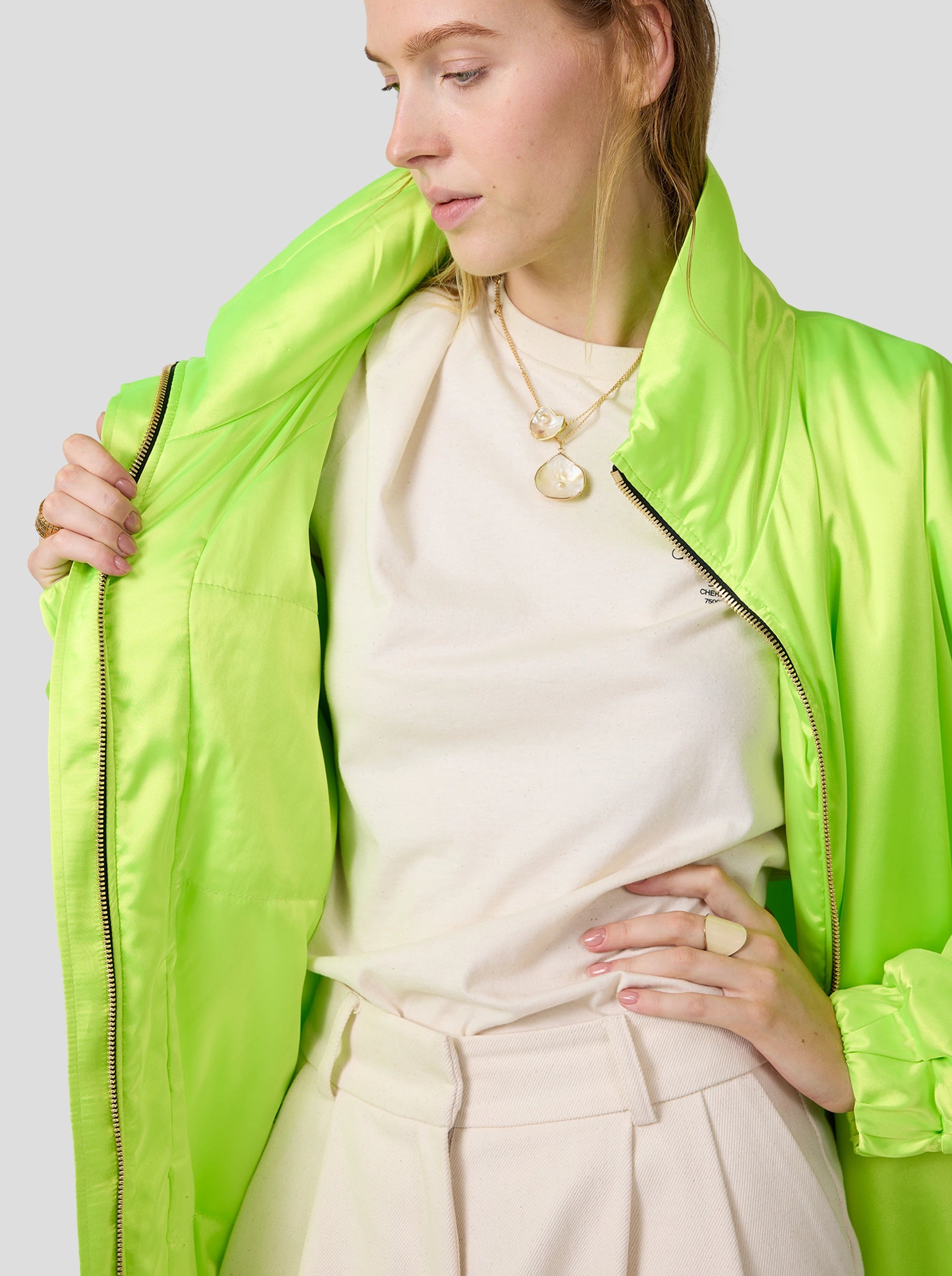 Norma puffy jacket in Sour fabric