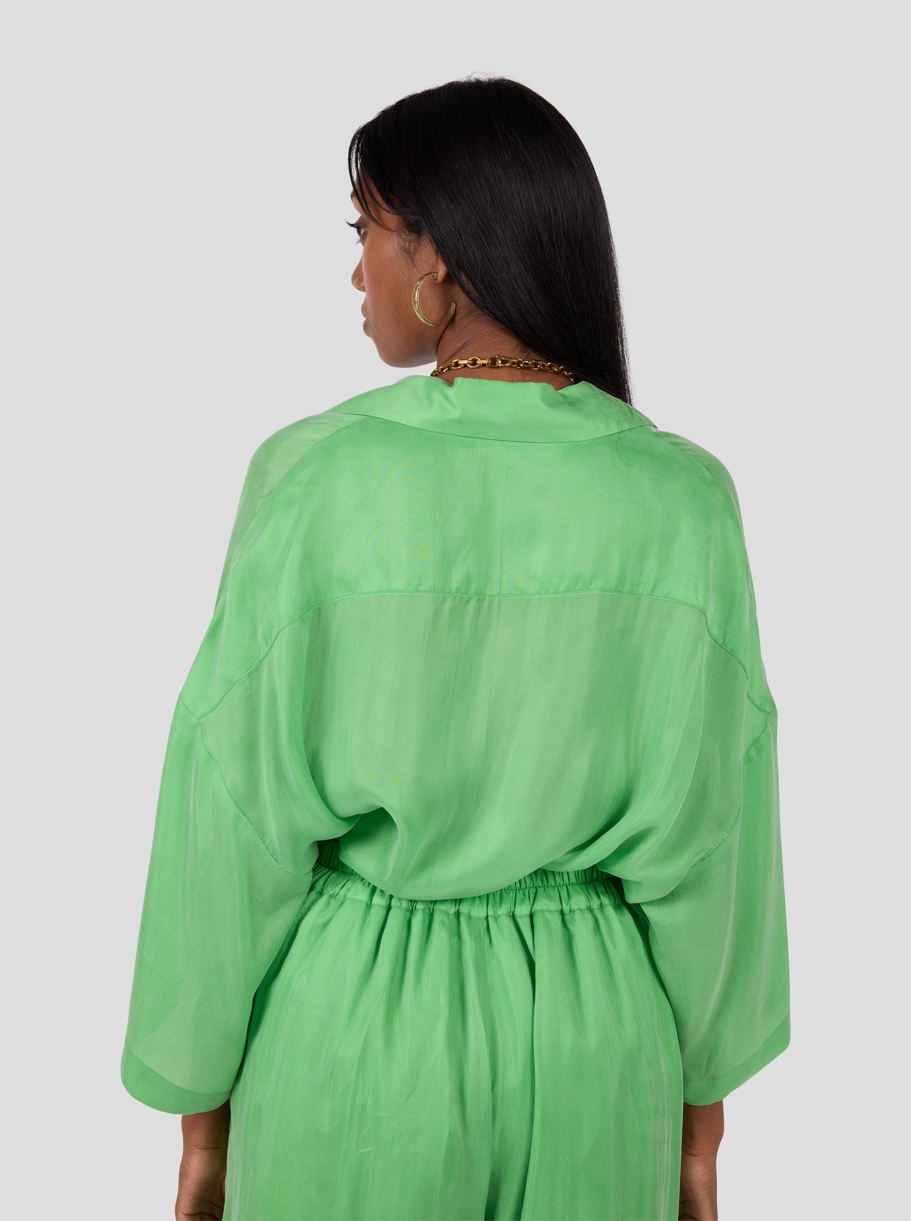 Spartacus pants in Green Kelly Cupro
