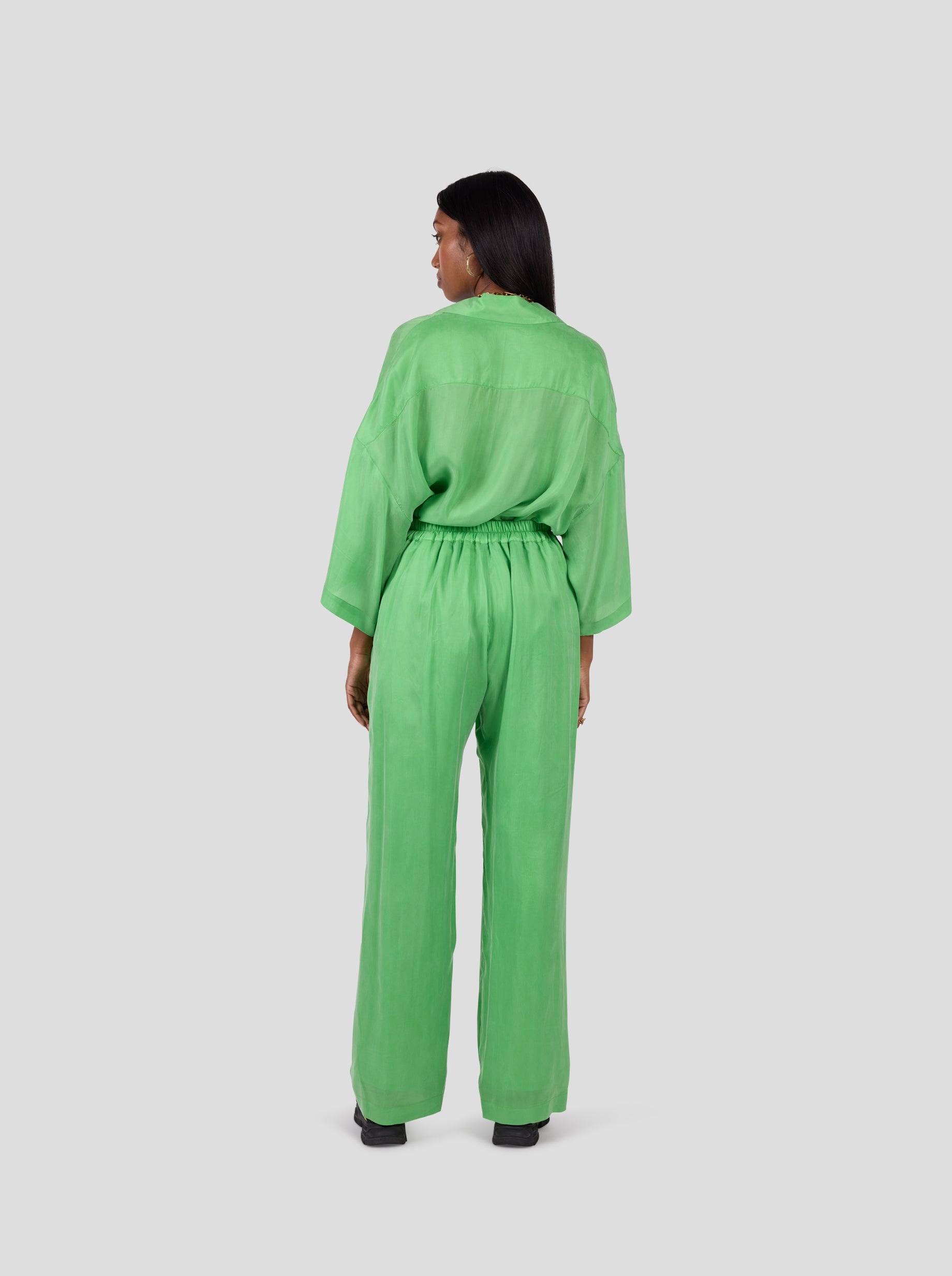 Spartacus pants in Green Kelly Cupro