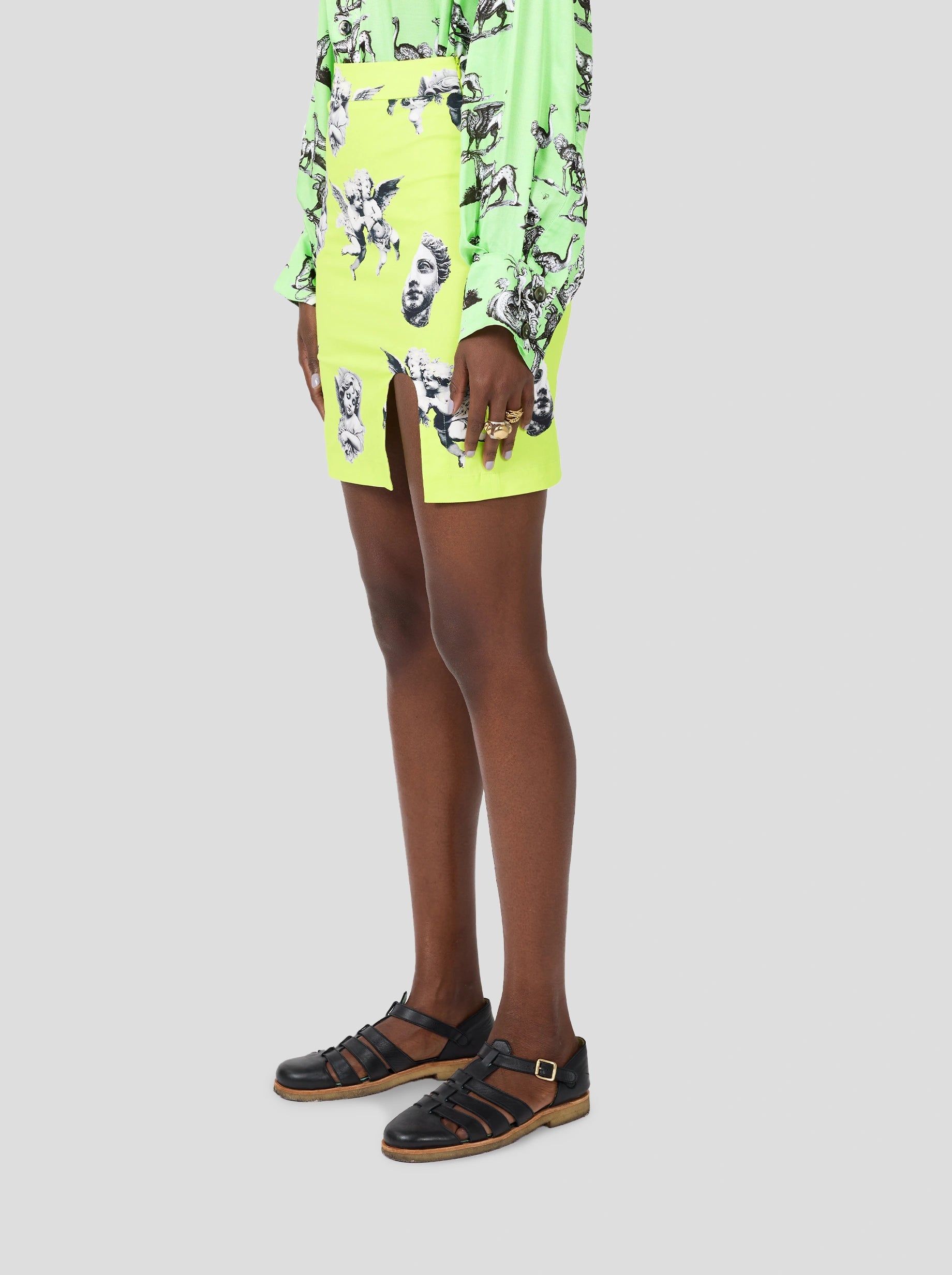 Gigi Skirt in Angels Printed Toile