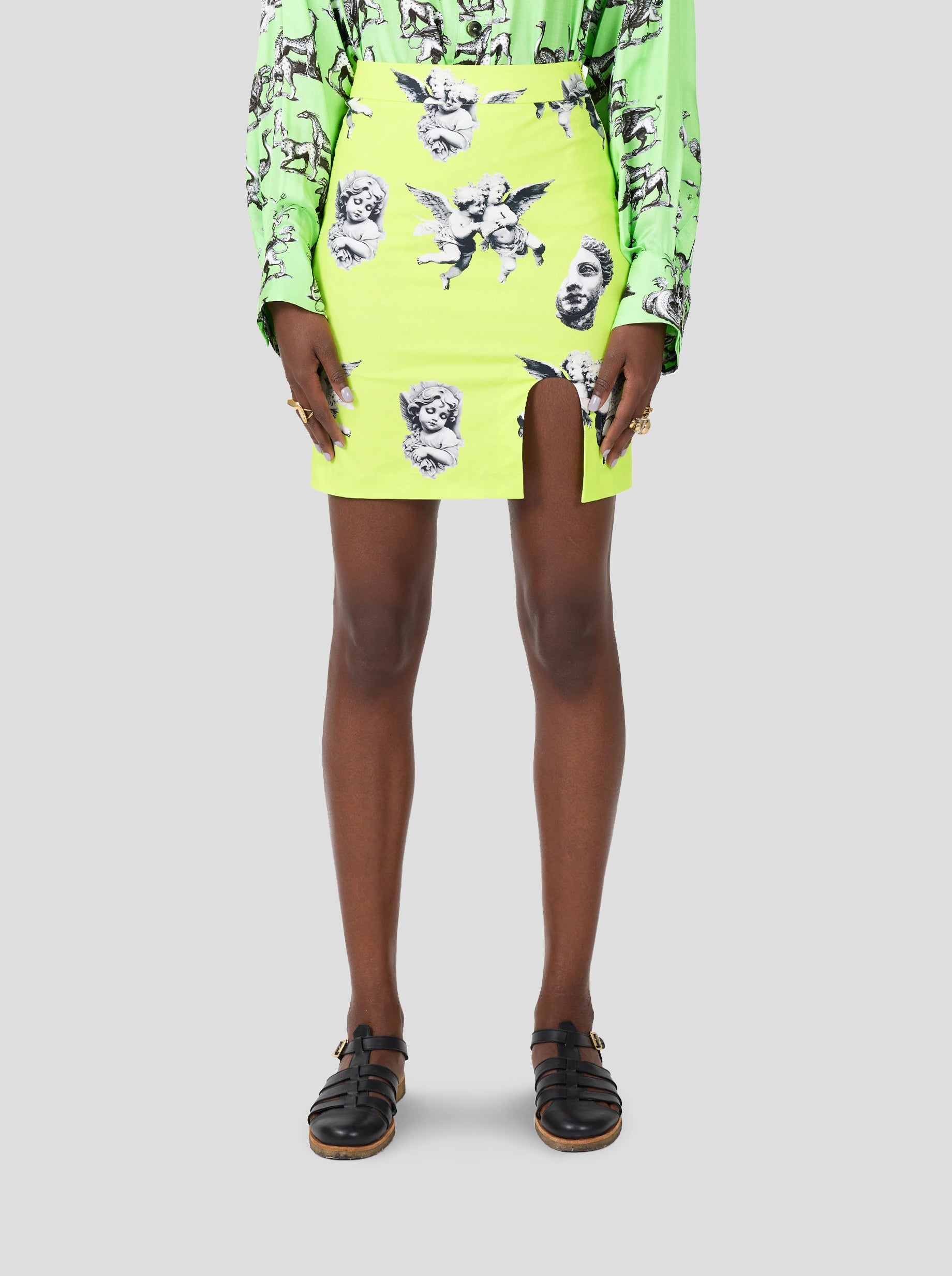 Gigi Skirt in Angels Printed Toile