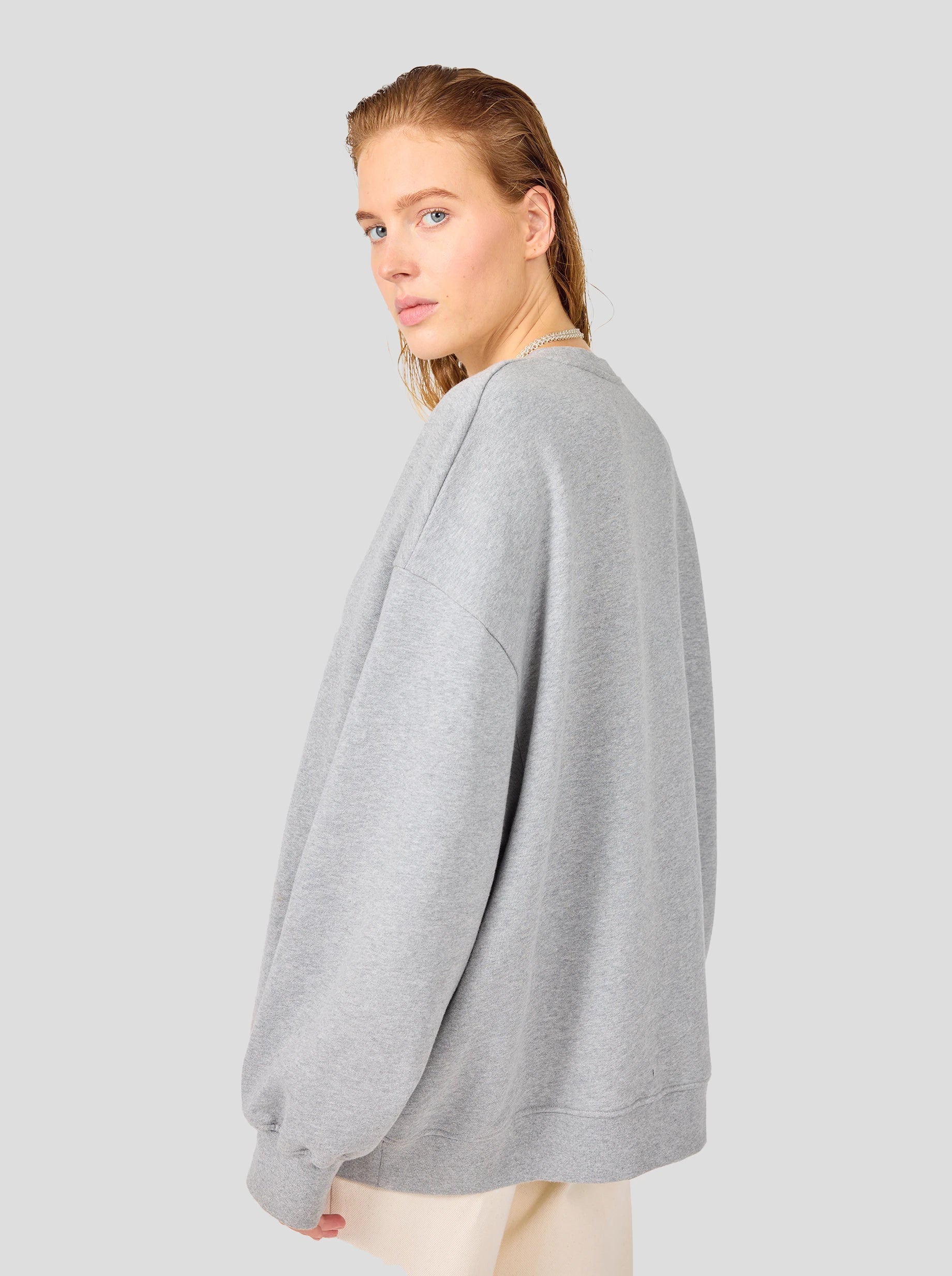 Harlem Jumper in Grey Heather Fleece