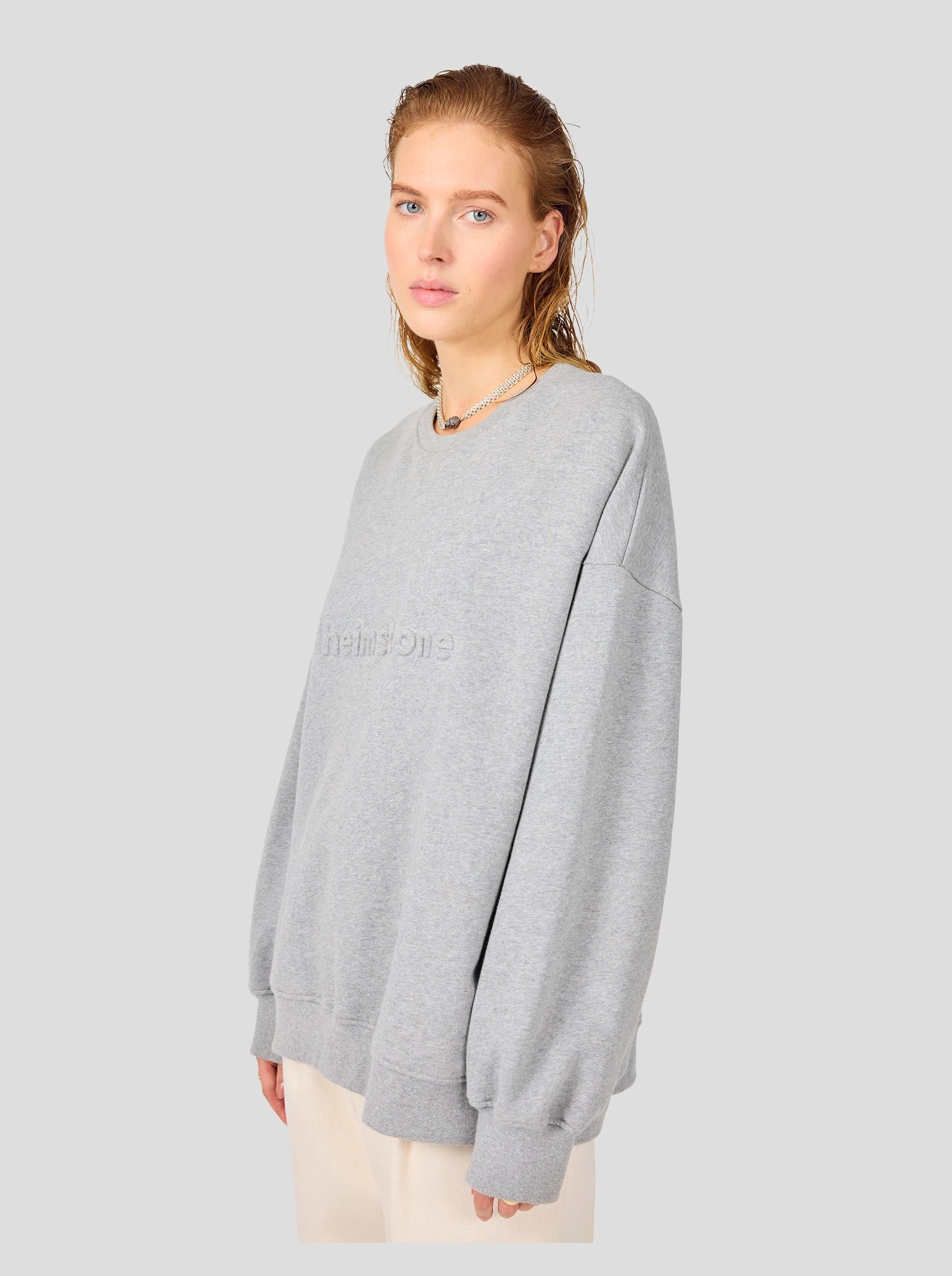 Harlem Jumper in Grey Heather Fleece