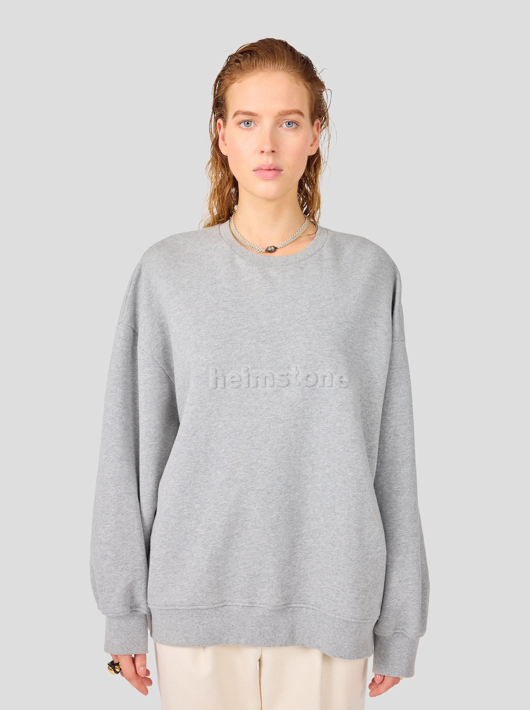 Harlem Jumper in Grey Heather Fleece