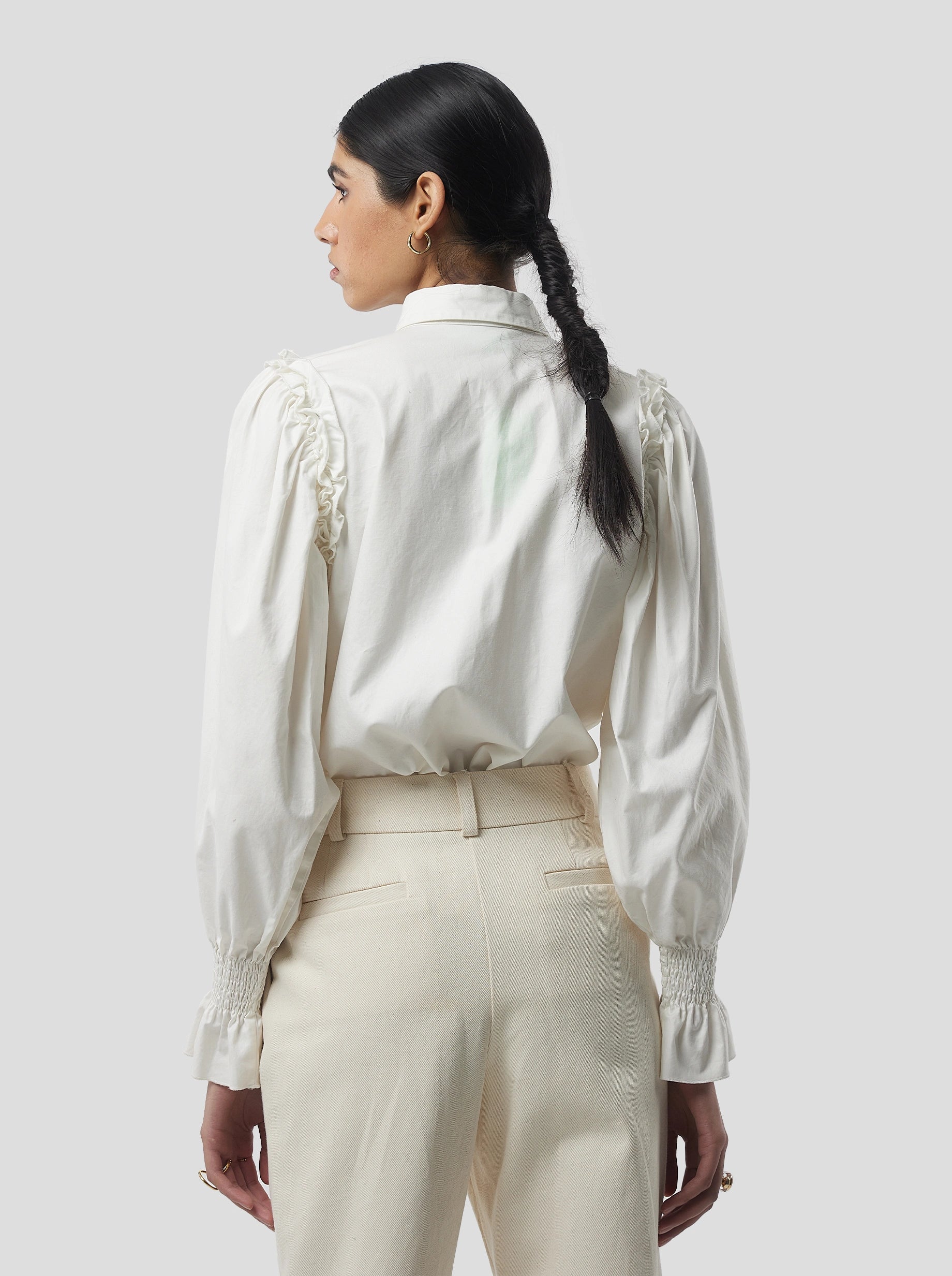 Imogen Shirt in White Cotton