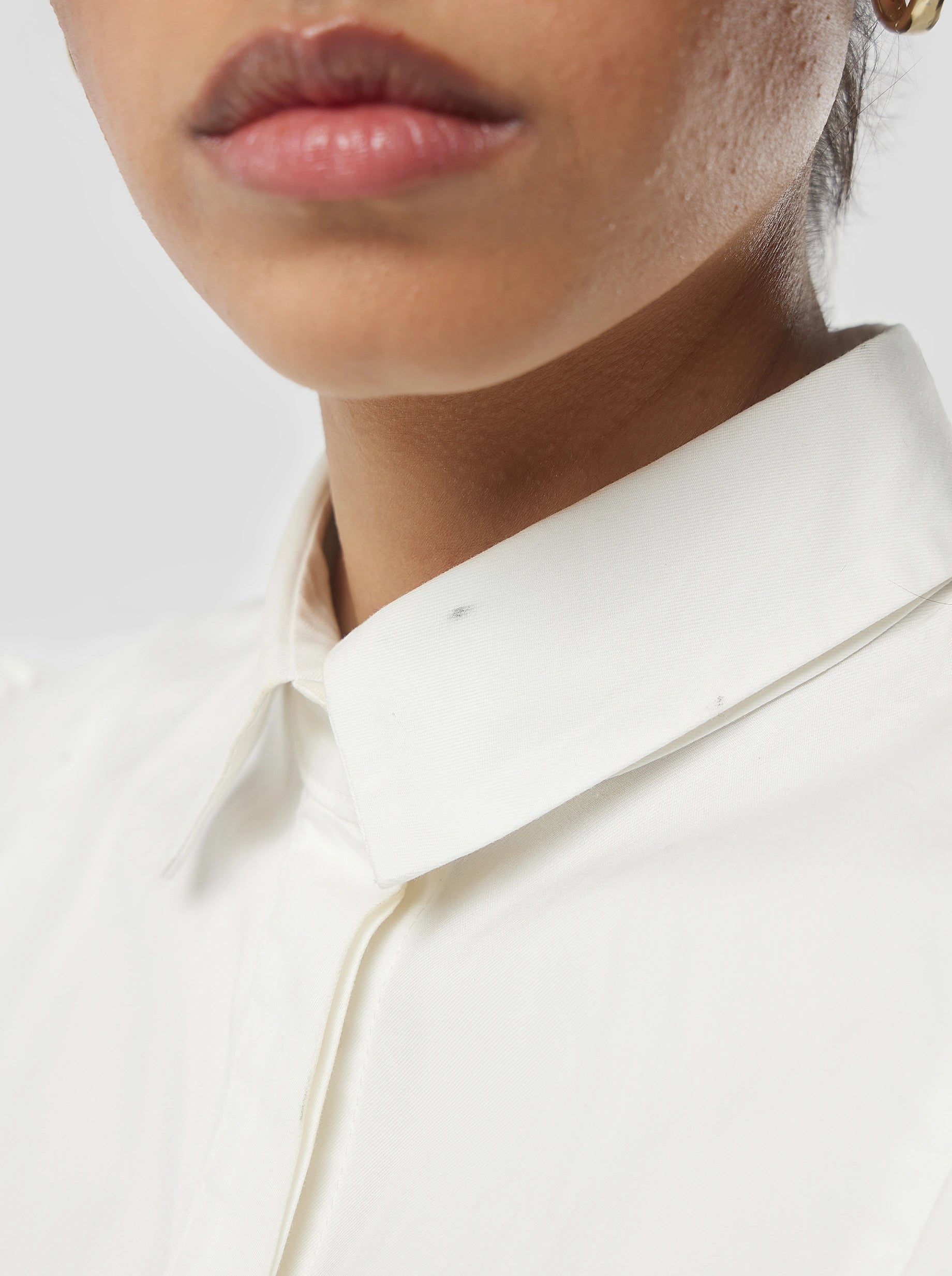 Imogen Shirt in White Cotton