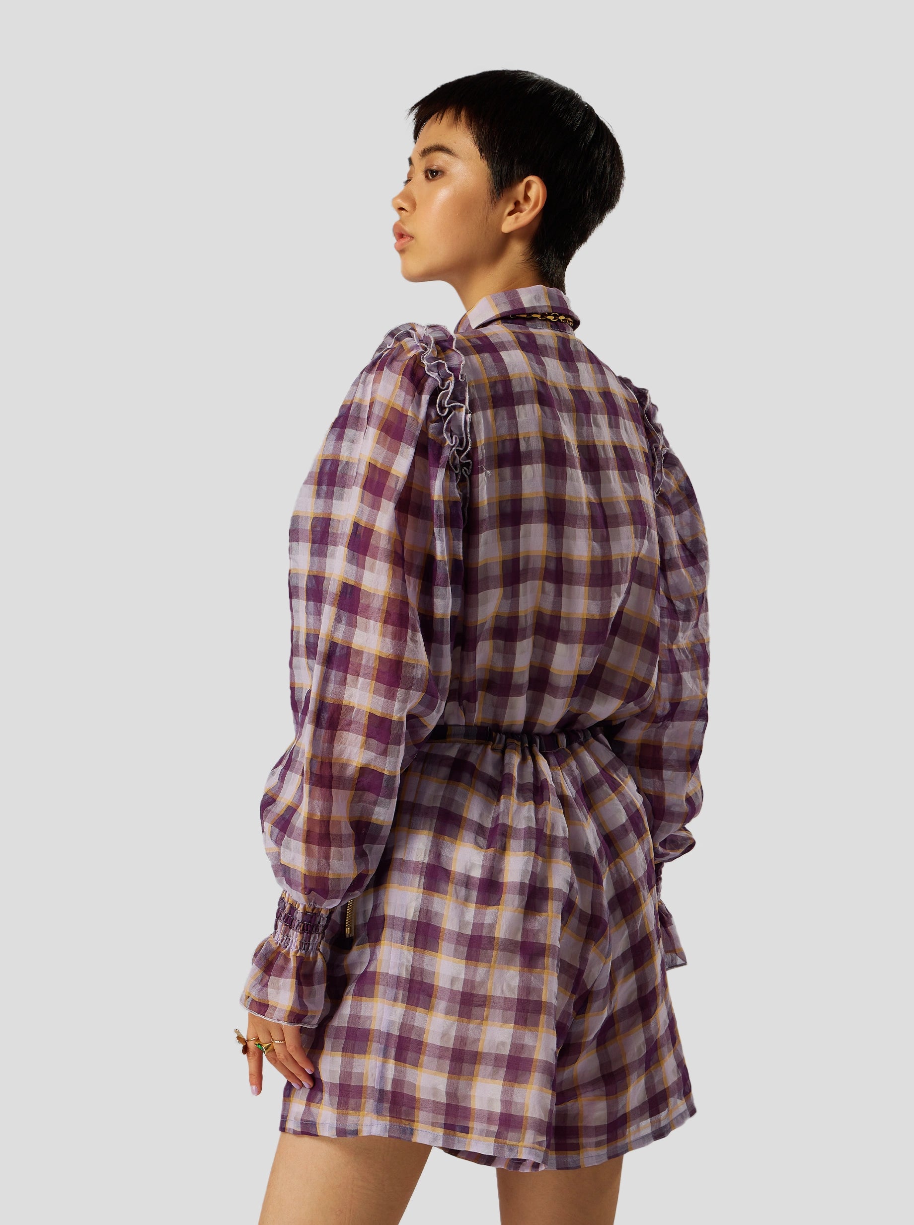 Imogen shirt in Nebulous Vichy