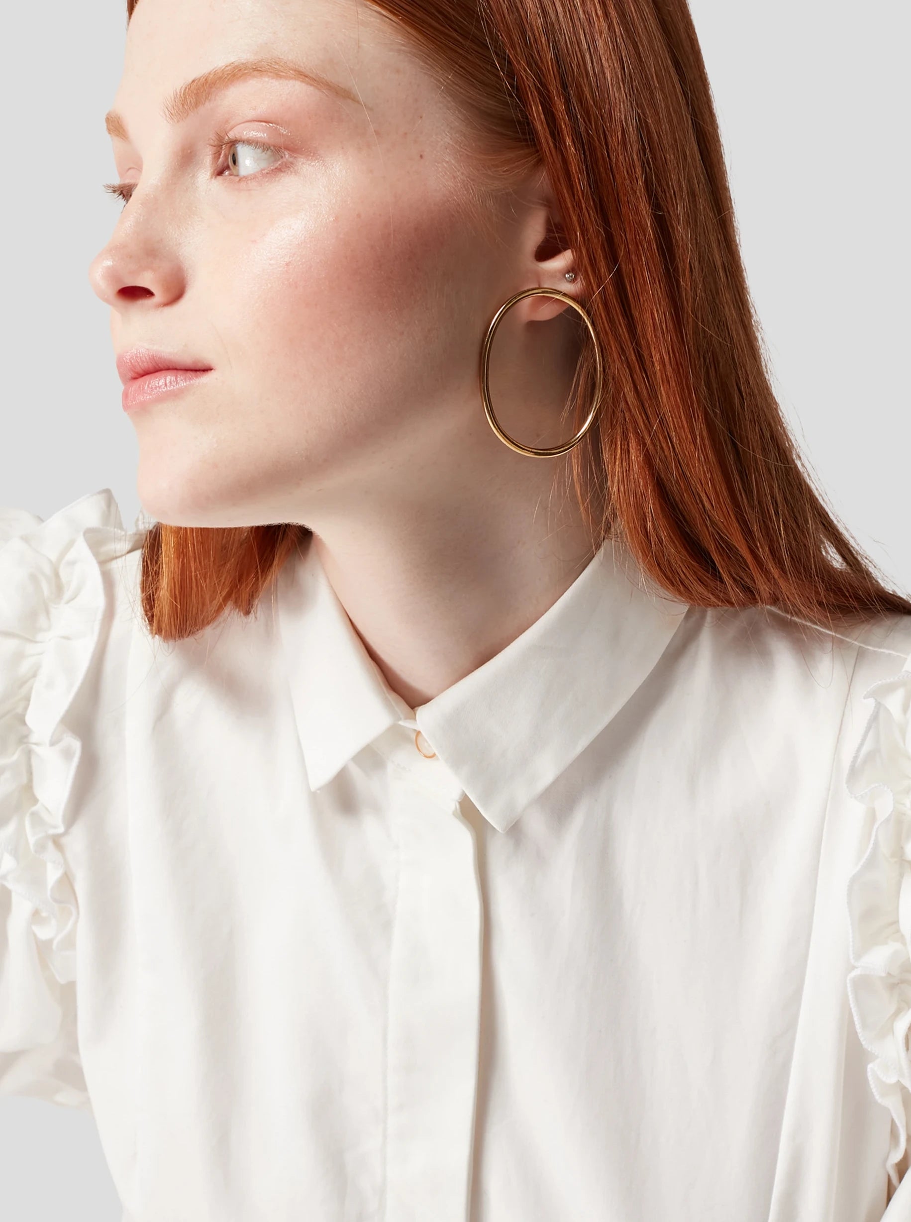 Imogen Shirt in White Cotton