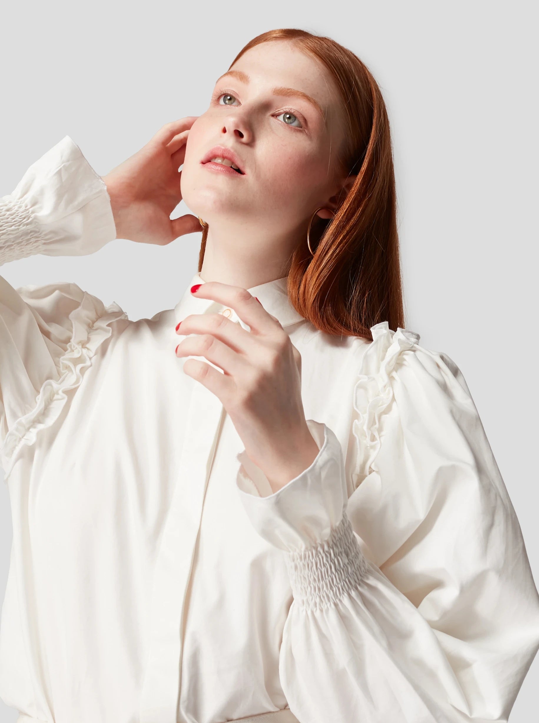 Imogen Shirt in White Cotton