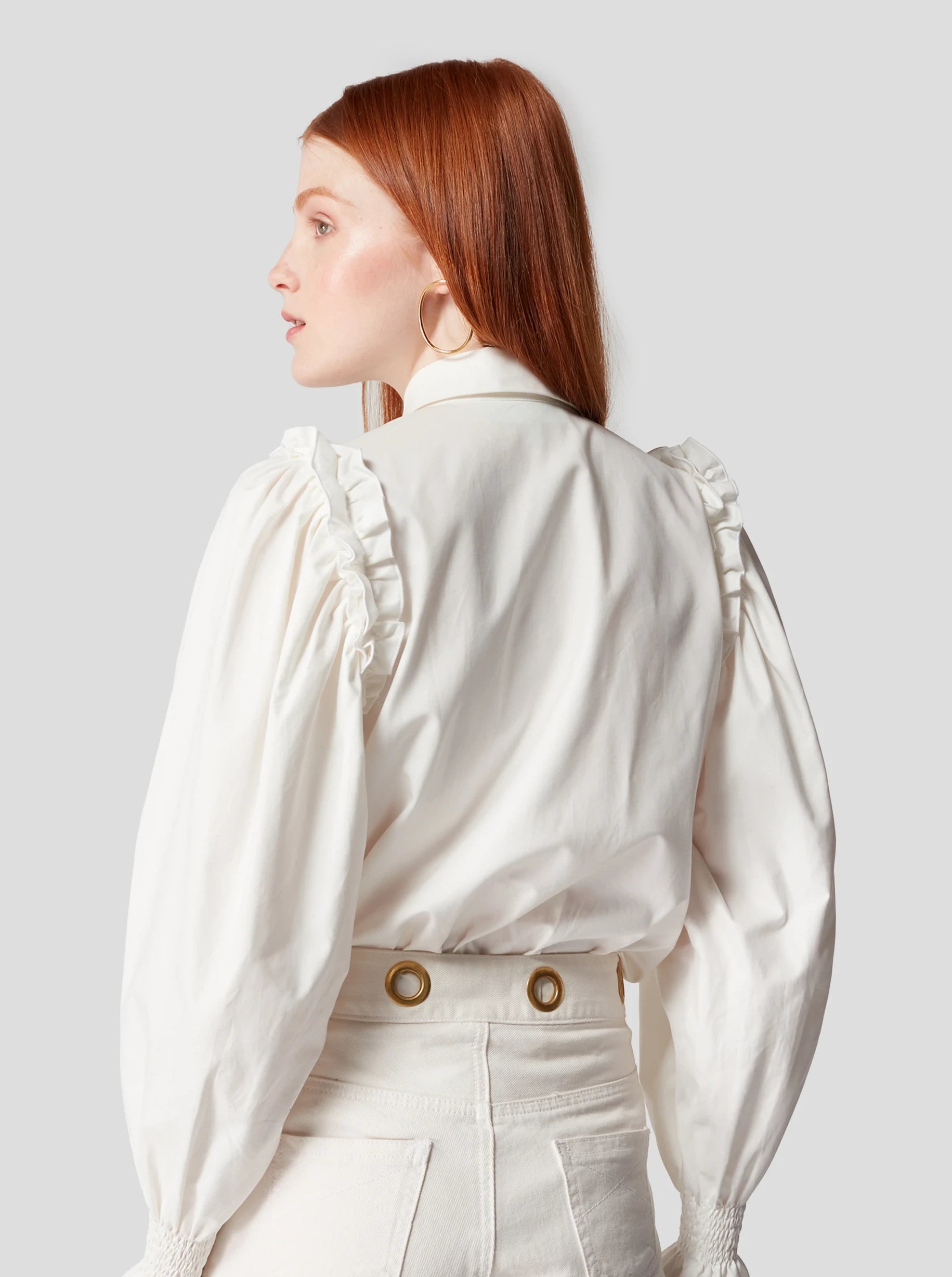 Imogen Shirt in White Cotton