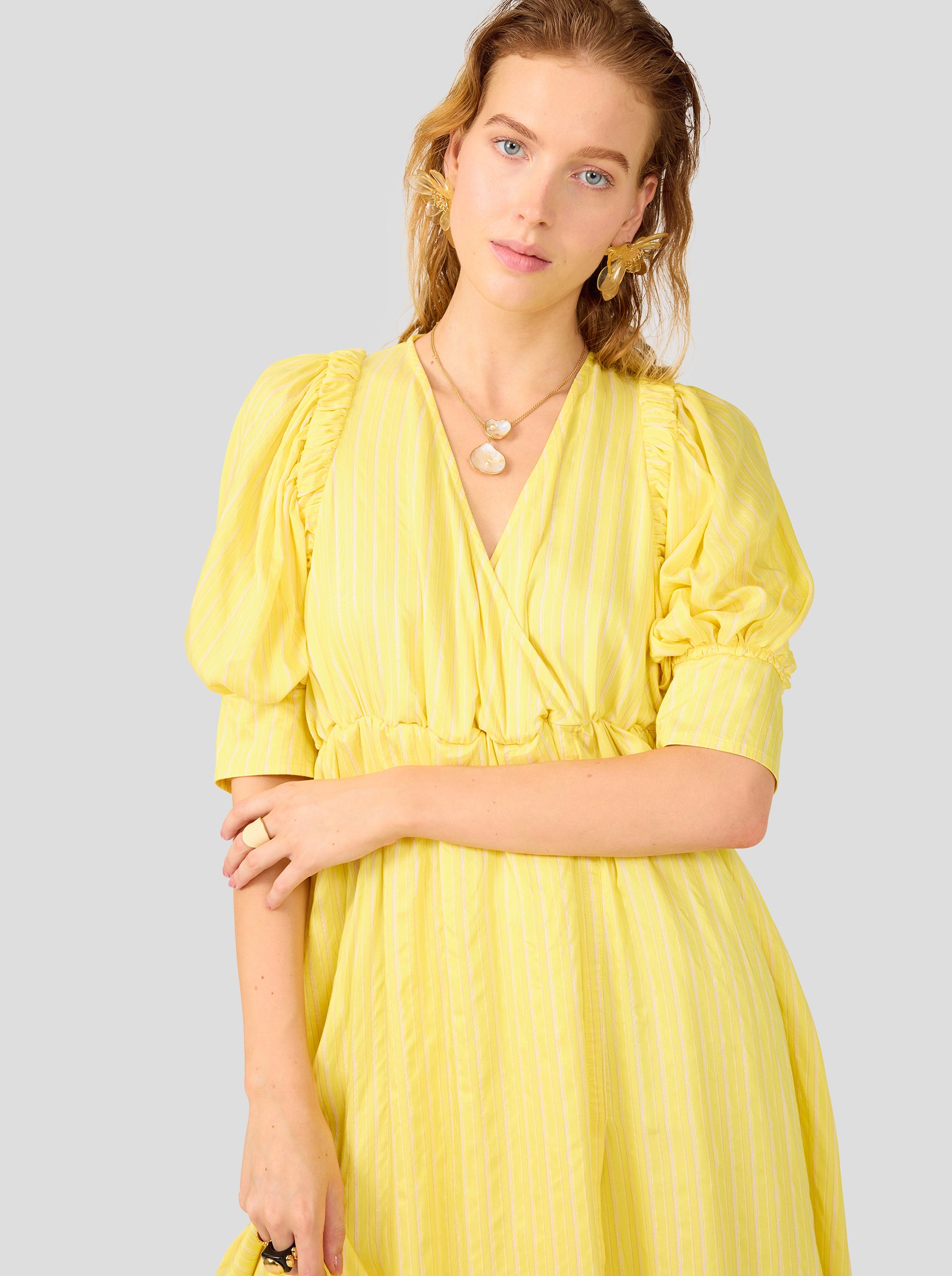 Jim dress in Limoncello Stripes
