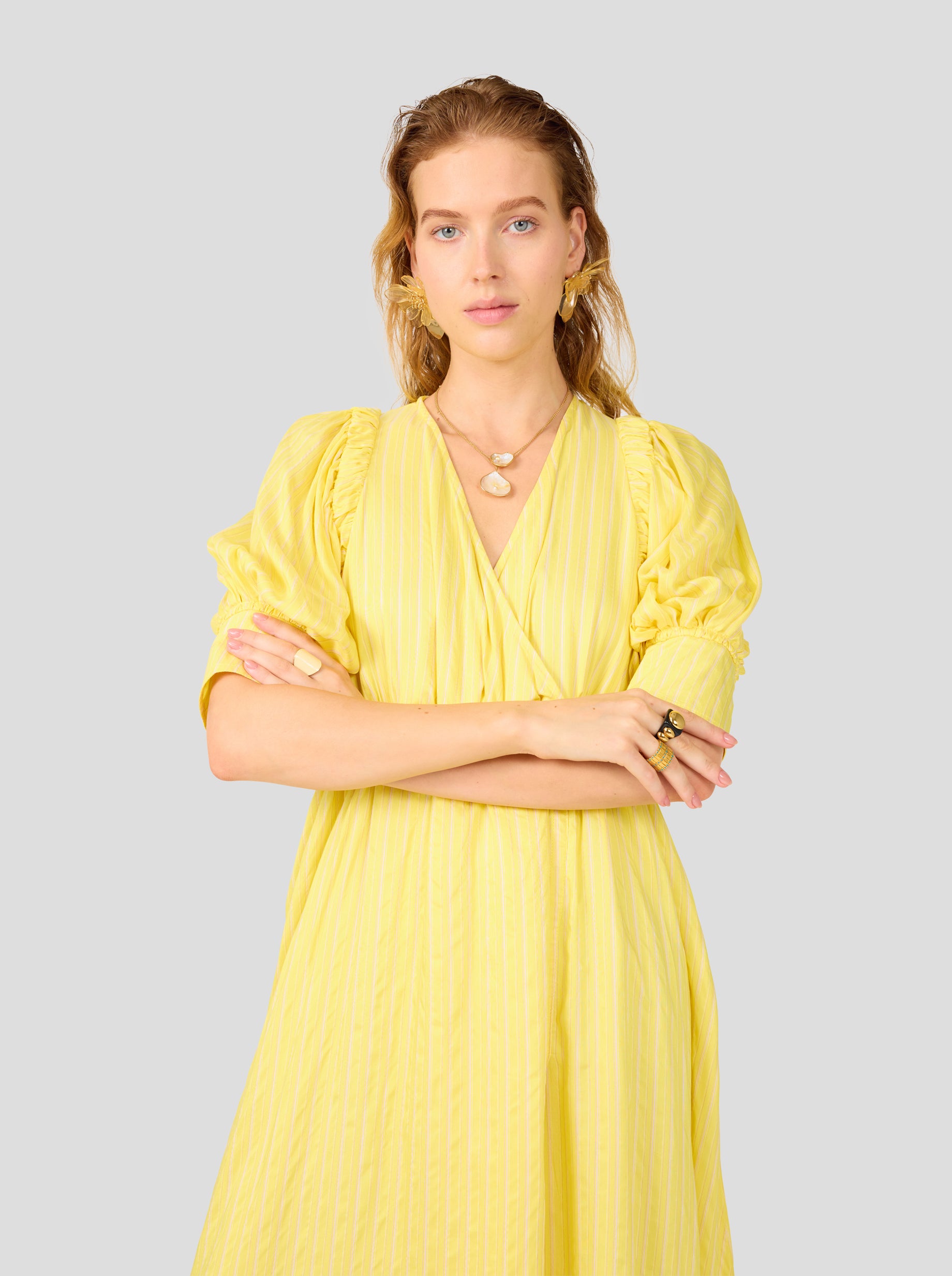 Jim dress in Limoncello Stripes
