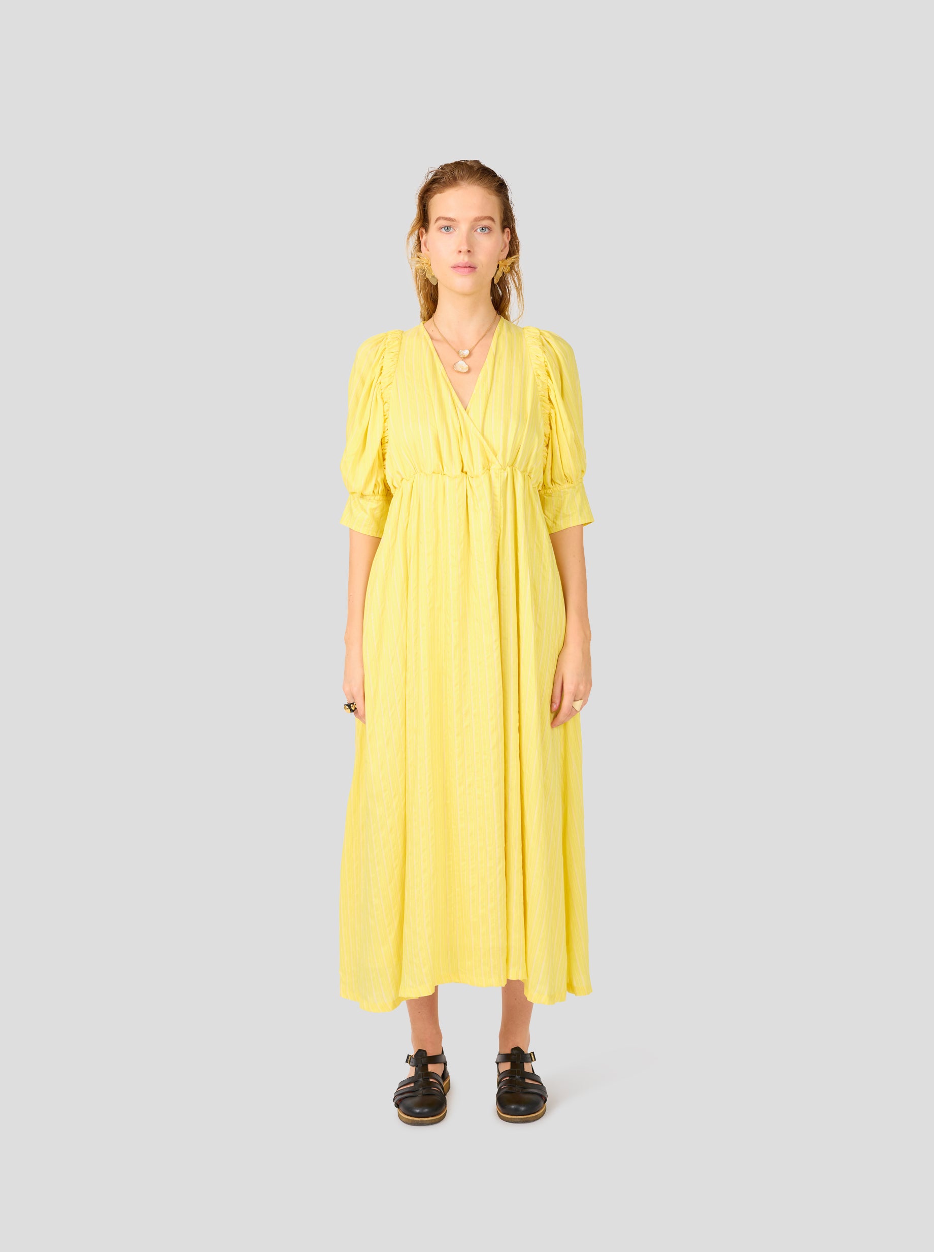 Jim dress in Limoncello Stripes