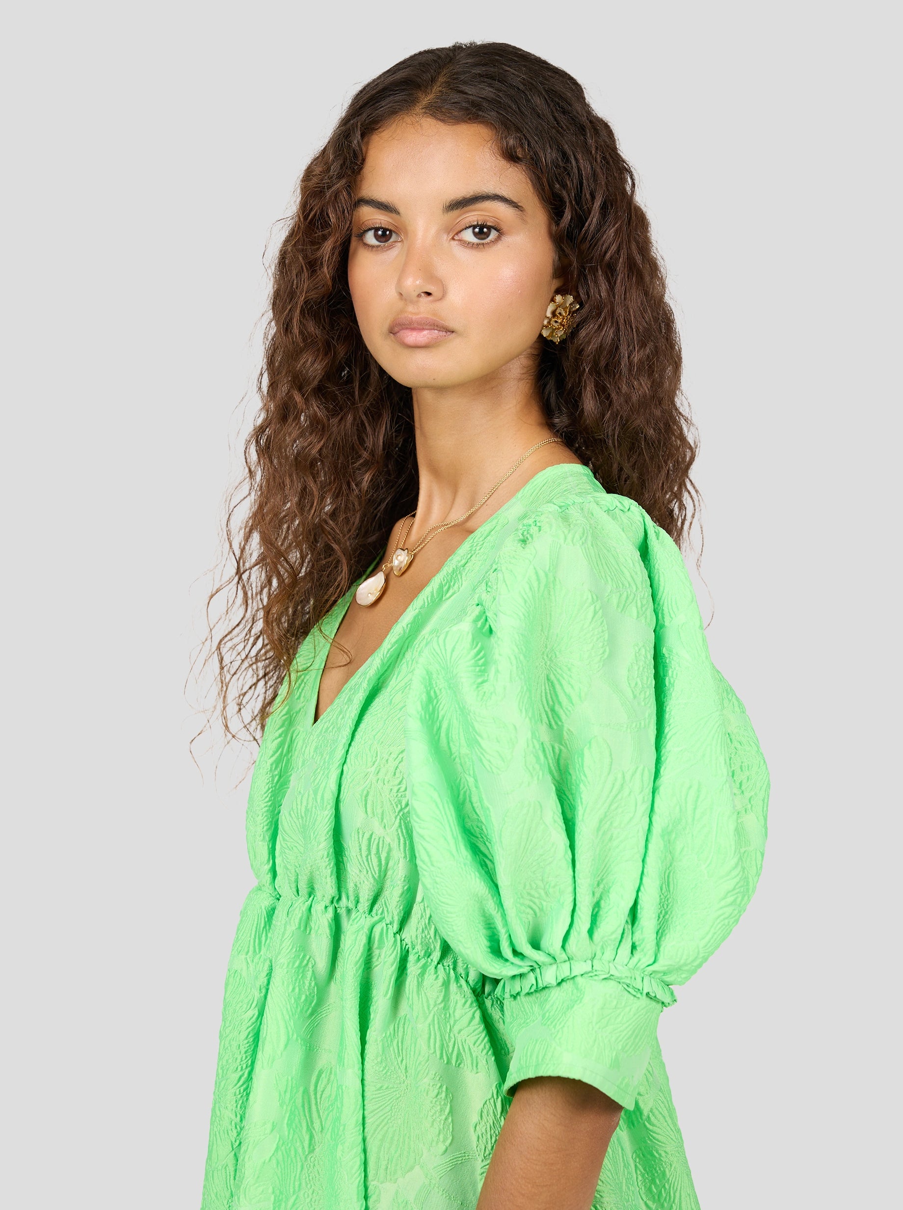 Jim dress in embossed Cactus